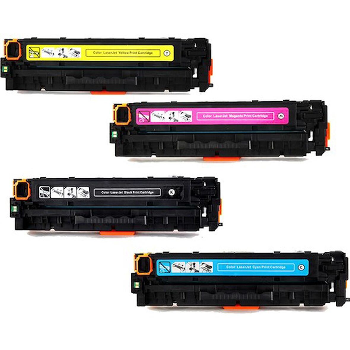 Colorful Toner Hp Color Laserjet CM1312NFI Uyumulu Toner 125A 4 Renkli Set