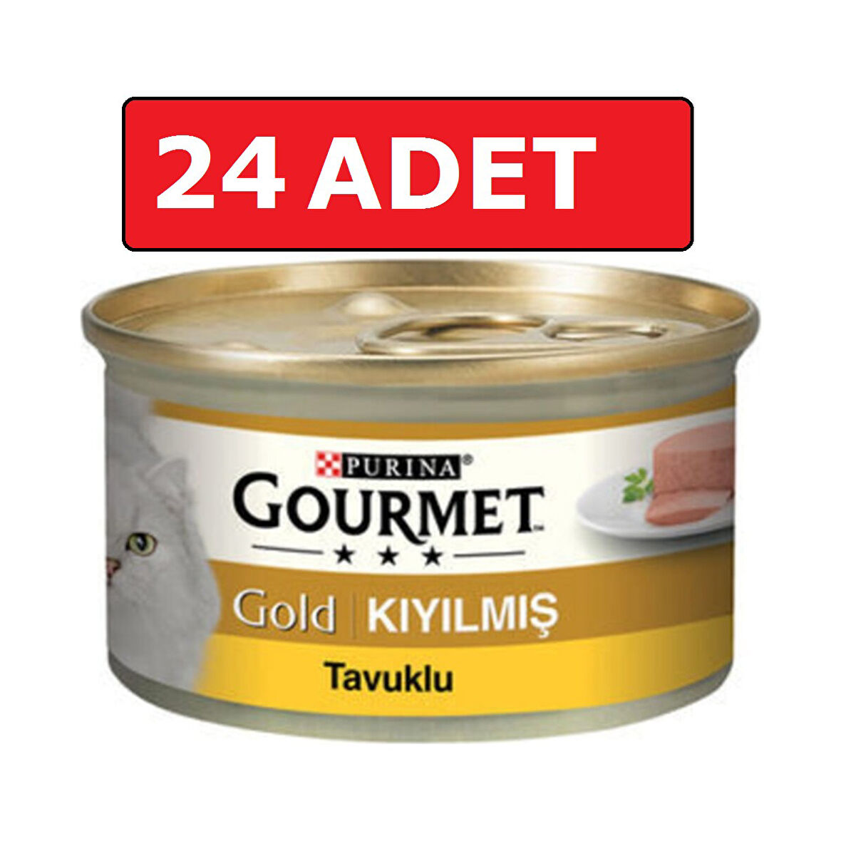 Purina Gourmet Gold Kıyılmış Tavuk Etli Kedi Konservesi 85 gr 24 Adet Yaş Mama