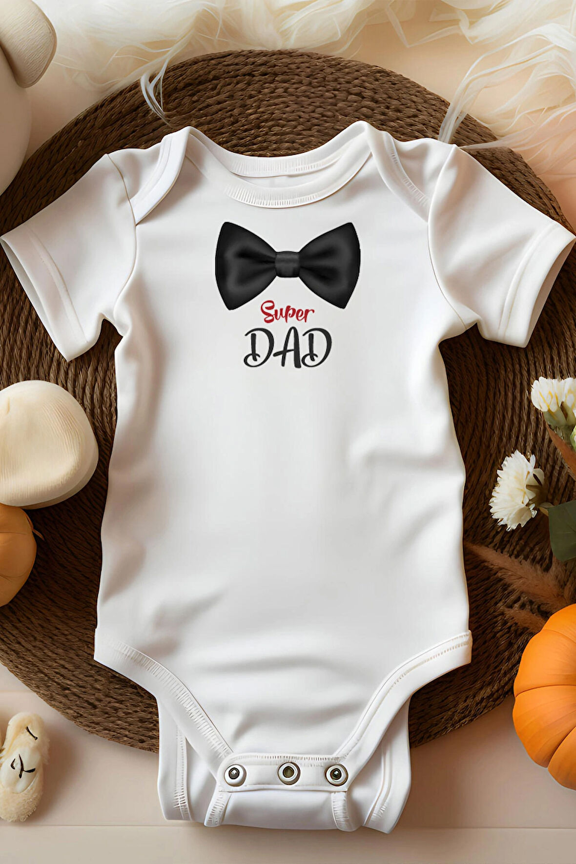 BebekPerisi Papyon Süper Dad Bebek Body