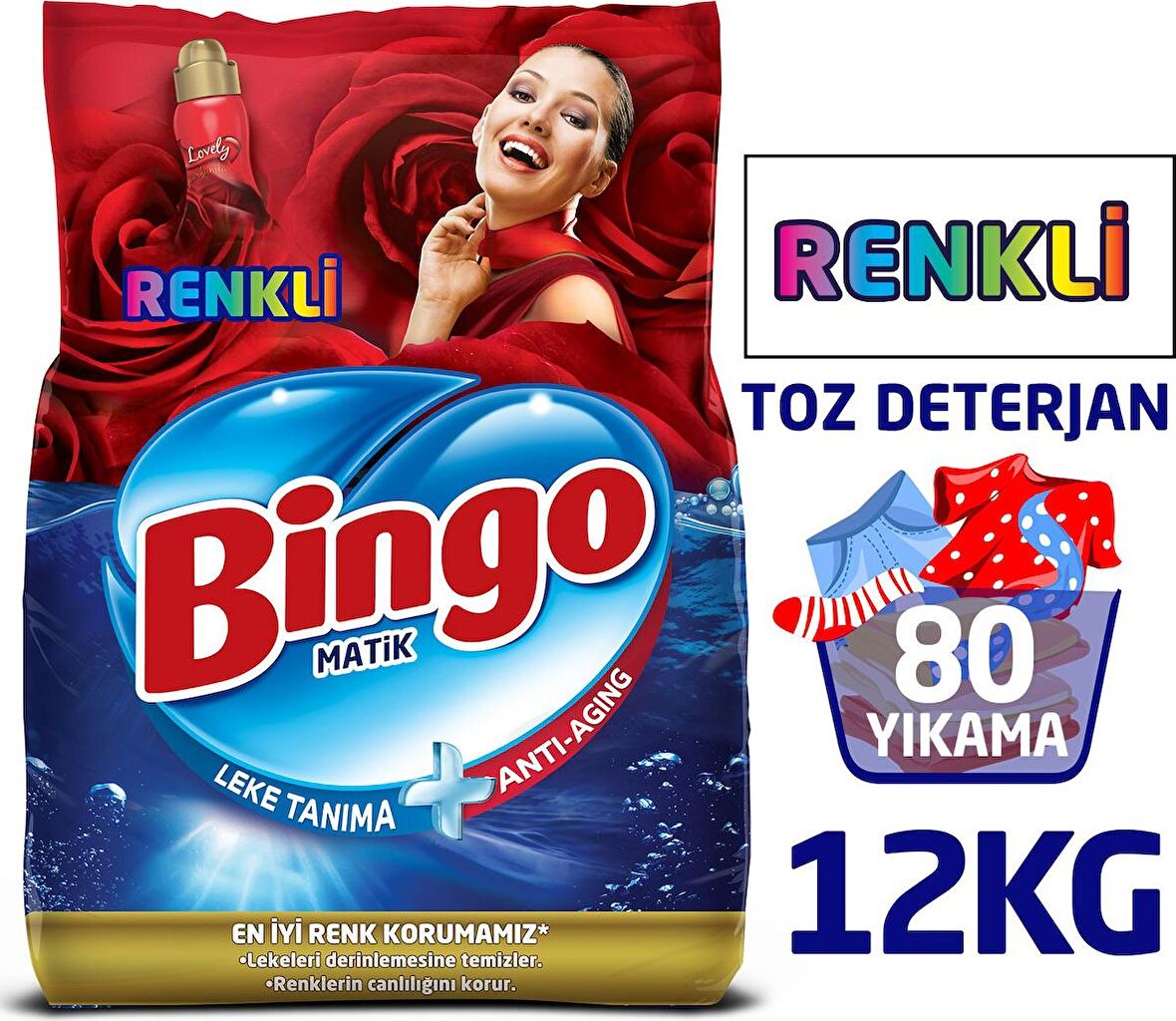 Bingo Matik Toz Çamaşır Deterjanı 6 kg Renkli 2'li