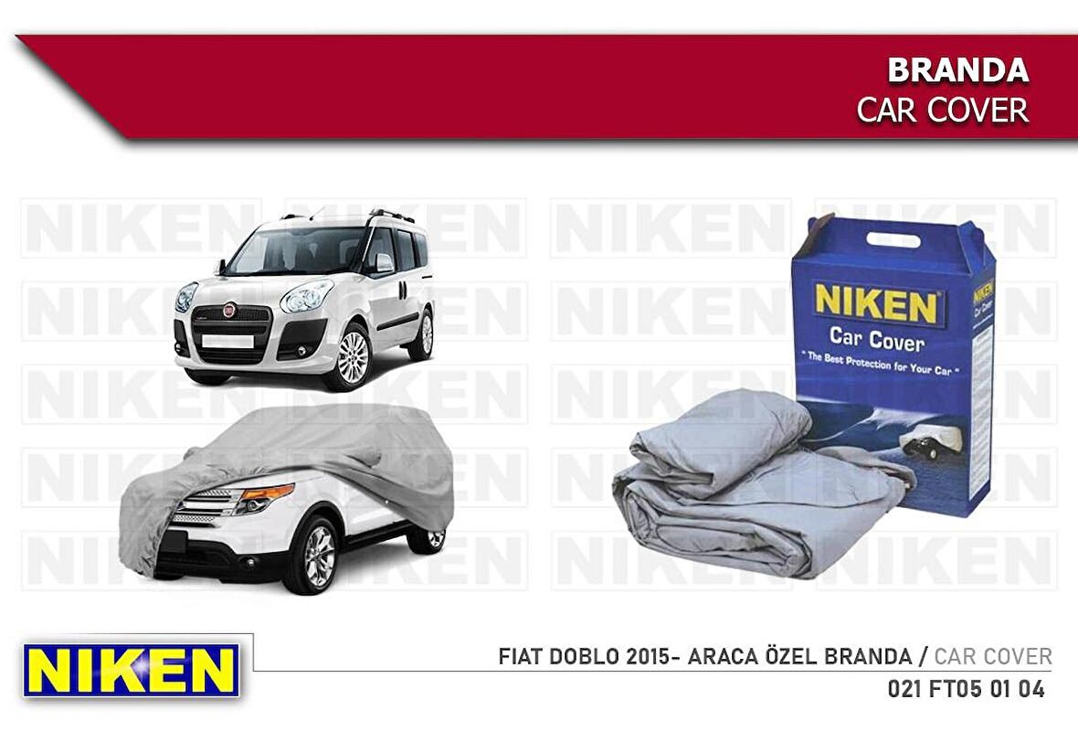 Fiat Doblo 3 (araca özel üretim) Oto Branda Araç Örtüsü 2015 sonrası modeller Niken