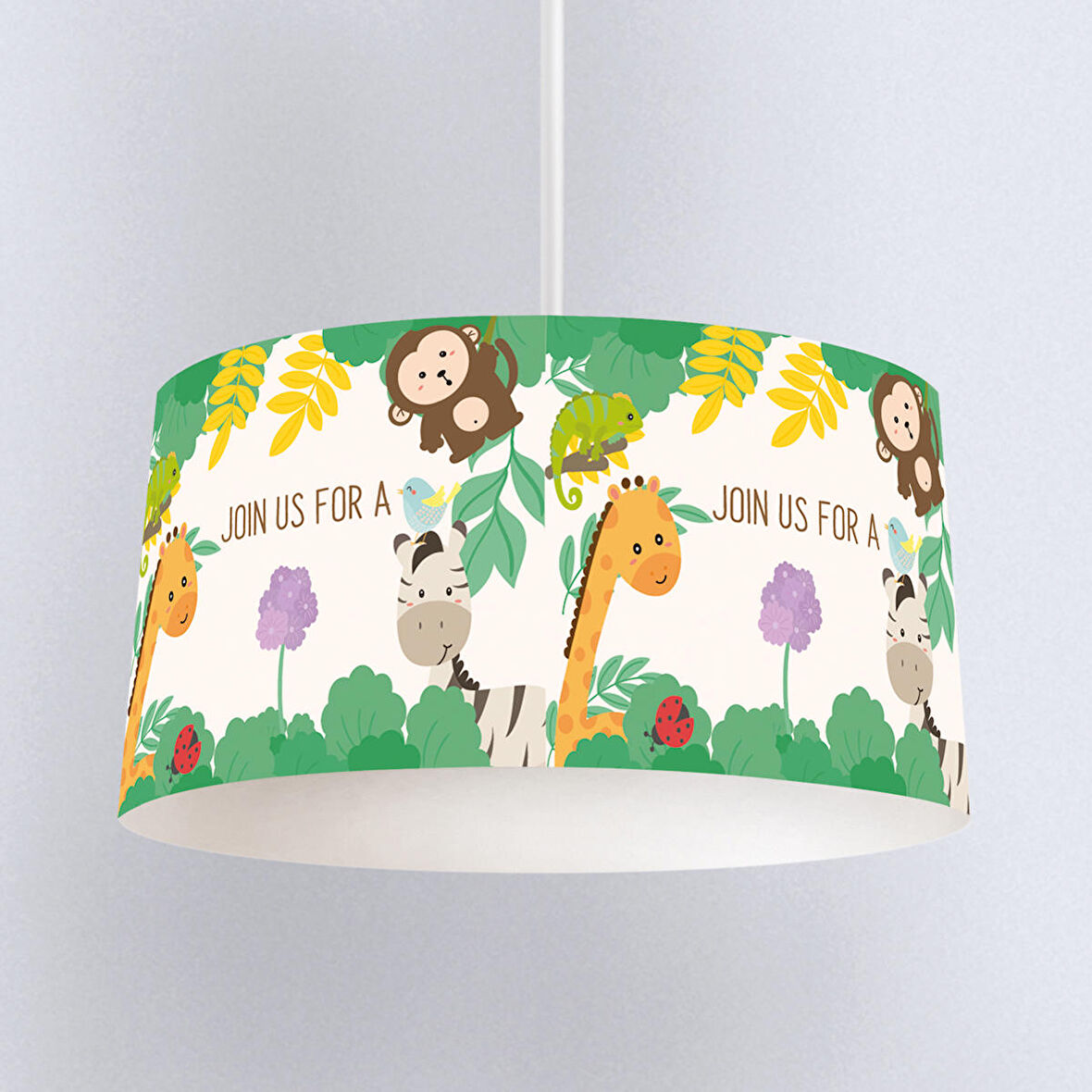 Çocuk Odası Dijital Baskılı Sarkıt Avize Model 022