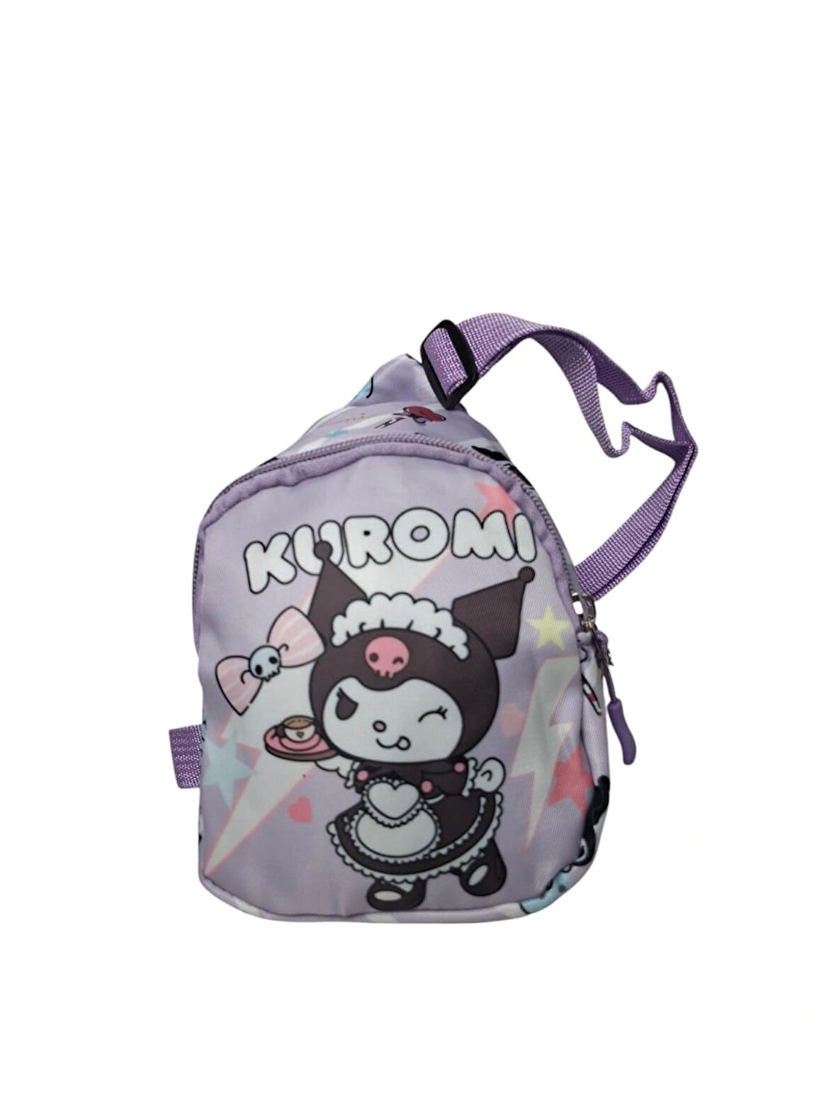 Spteks Kız Çocuk Kuromi Model Lila Renk Kuromi Figürlü Sırt Çantası