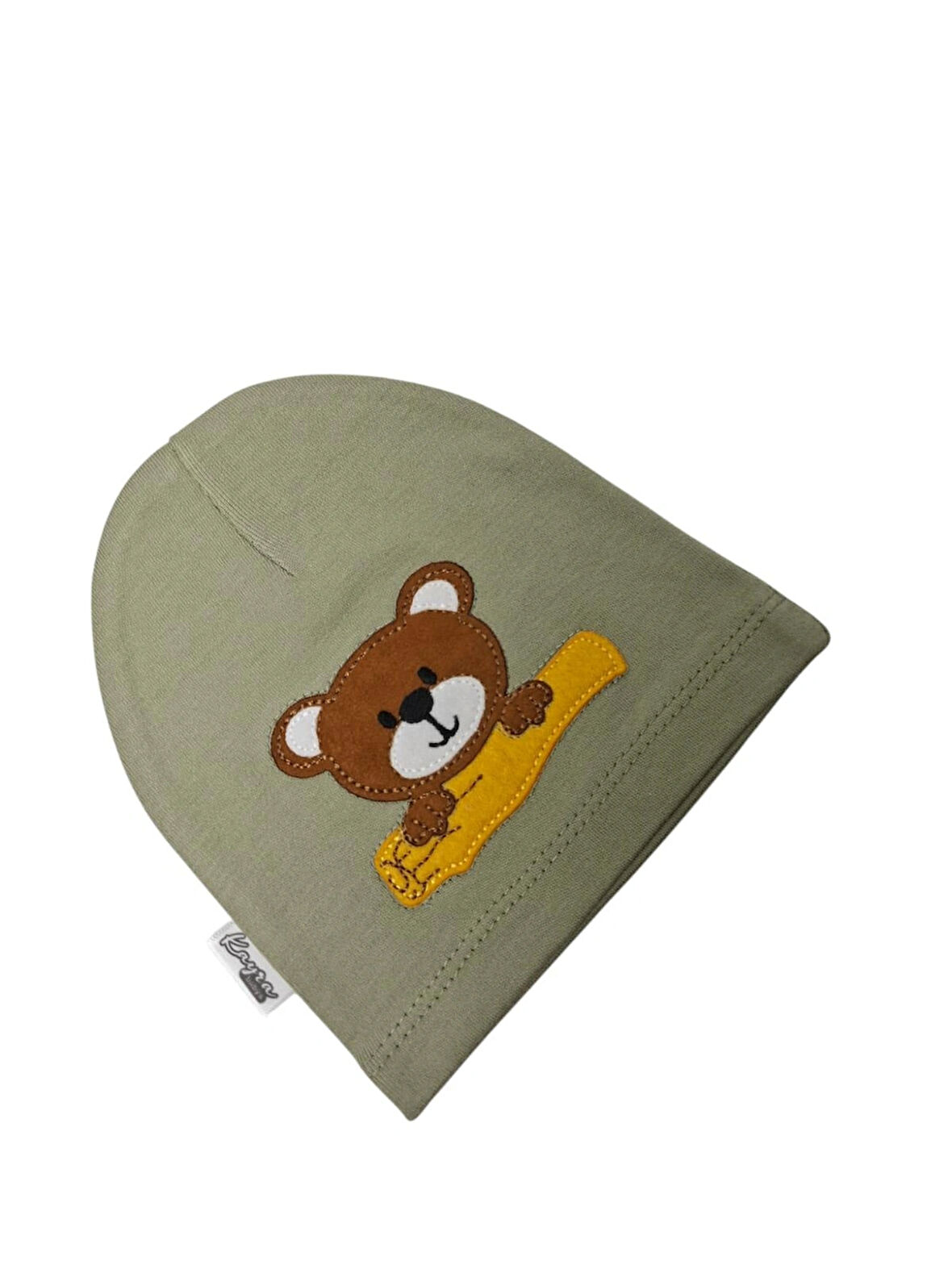 Spteks 0-2 Yaş Erkek Bebe Yeşil Renk Ayıcık Figürlü Yazlık Bere