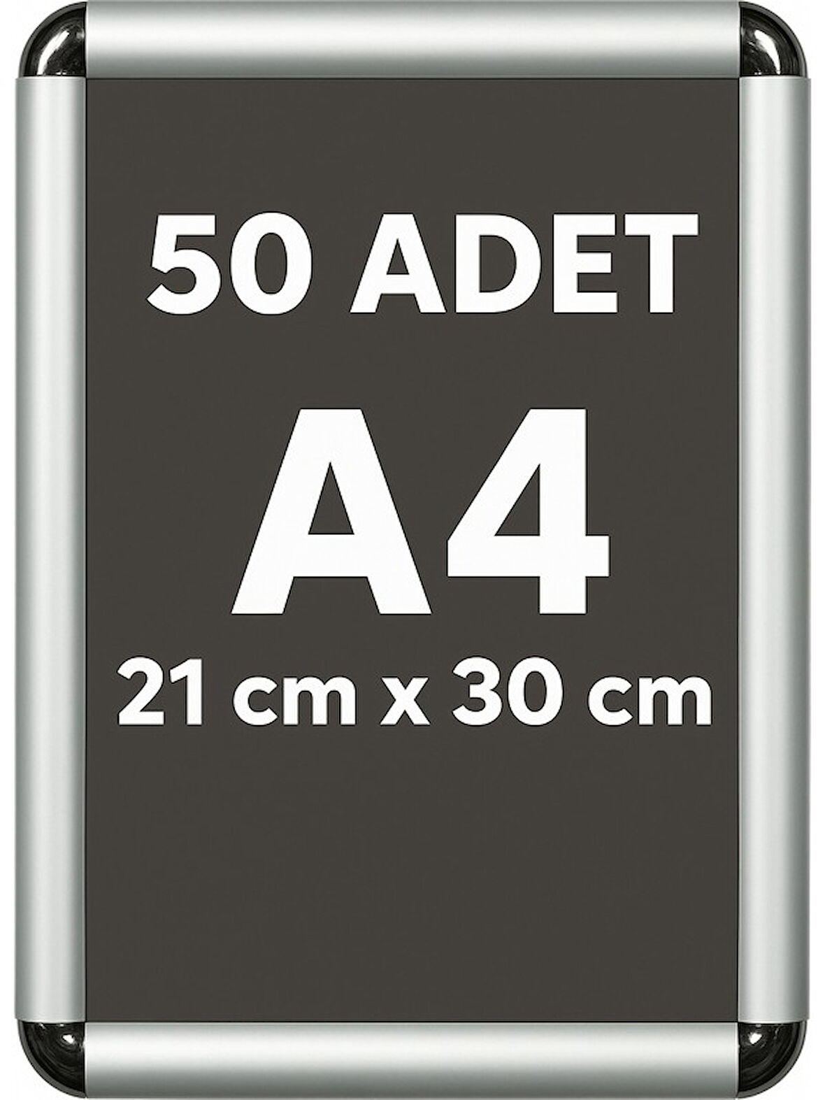 50 Adet A4 Eko Seri Çerçeve Rondo Köşe Aç Kapa Açılır Kapanır