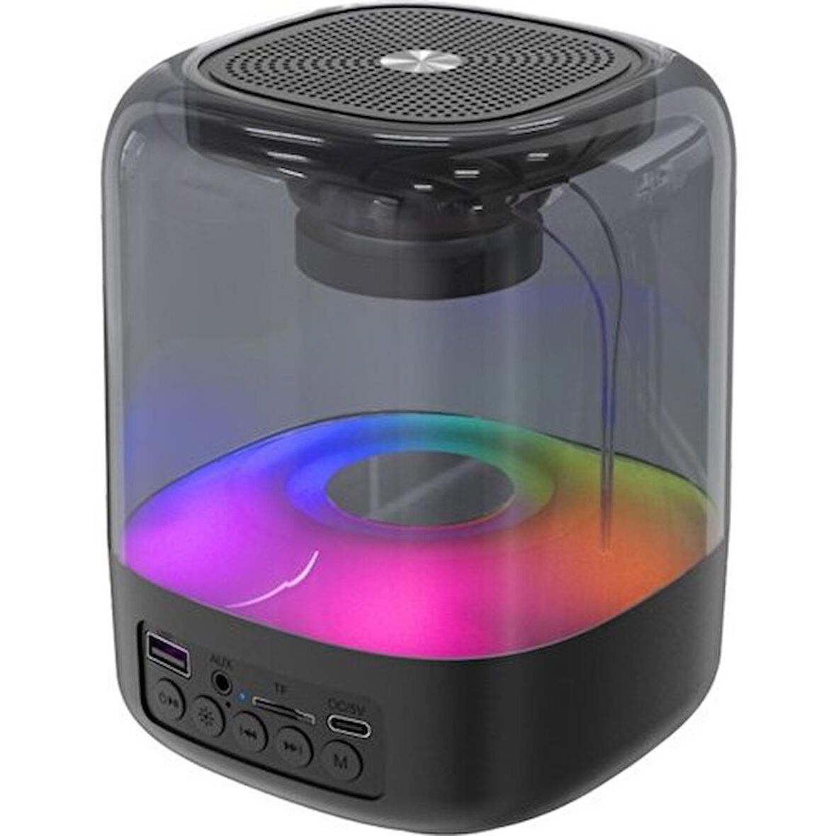 Kimiso Kms-179 Şarjlı Taşınabilir Rgb Bluetooth Hoparlör 8 Mod Işık Efektli