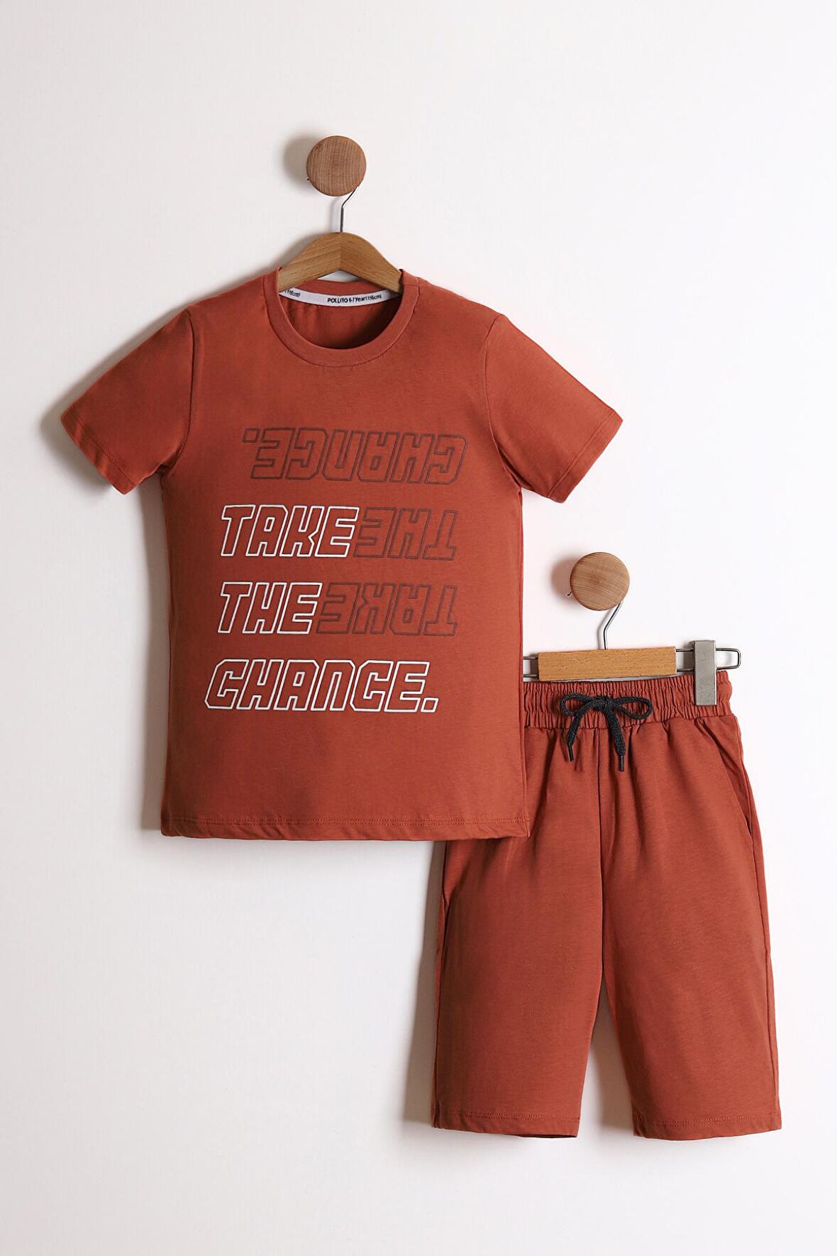 Erkek Çocuk Chance Baskılı Tişört Şort 2'li Takım