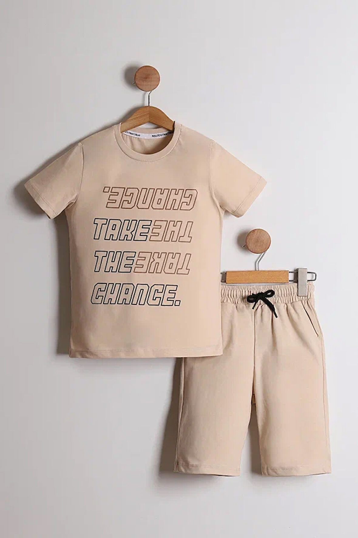 Erkek Çocuk Chance Baskılı Tişört Şort 2'li Takım