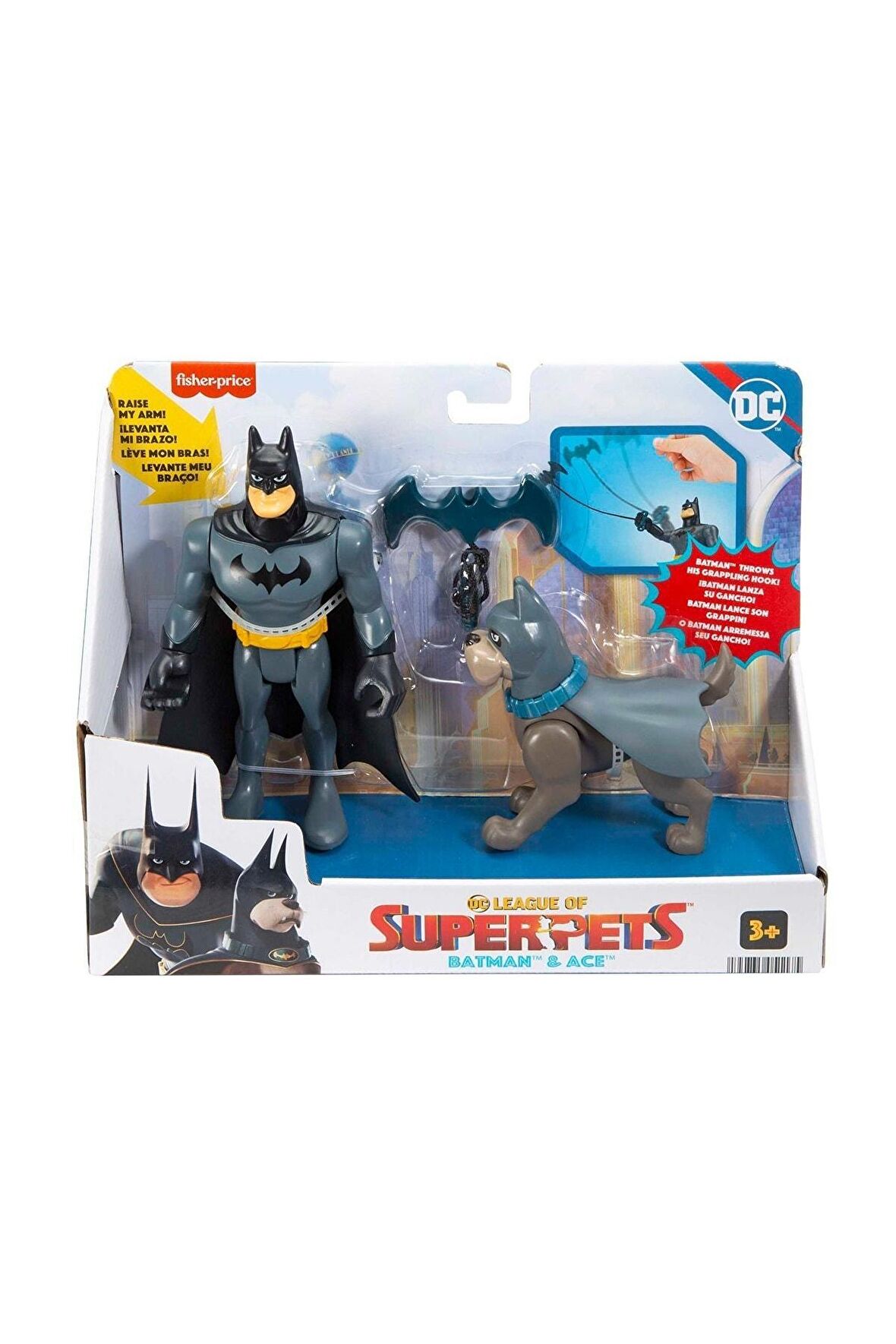 Hgl01 Imaginext Dc League Of Super Pets - Kahramanlar Ve Hayvanlar Batman Figür+batman Köpeği