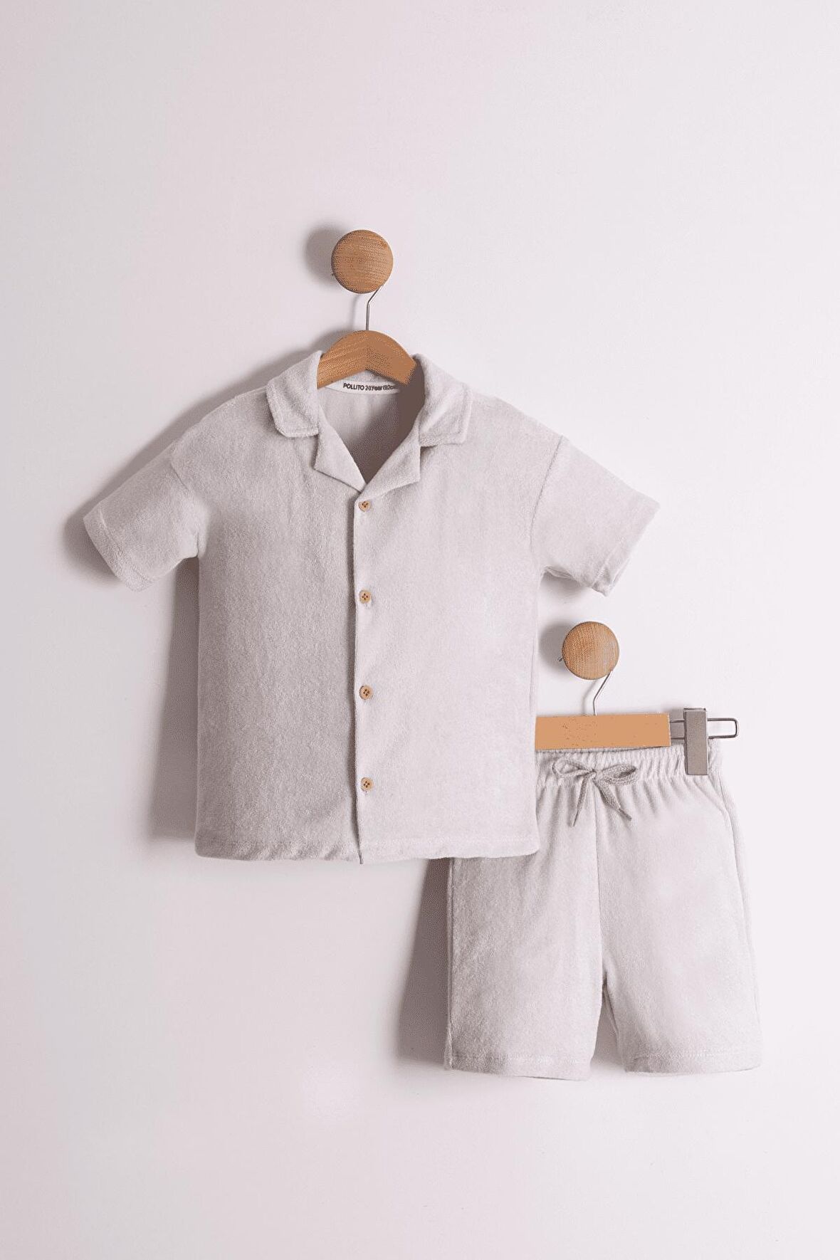 Erkek Çocuk Apaş Yaka Havlu Kumaş 2'li Takım