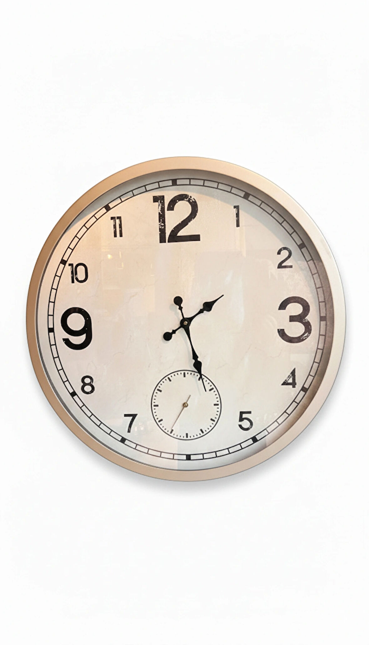 Krom Modern Duvar Saati 