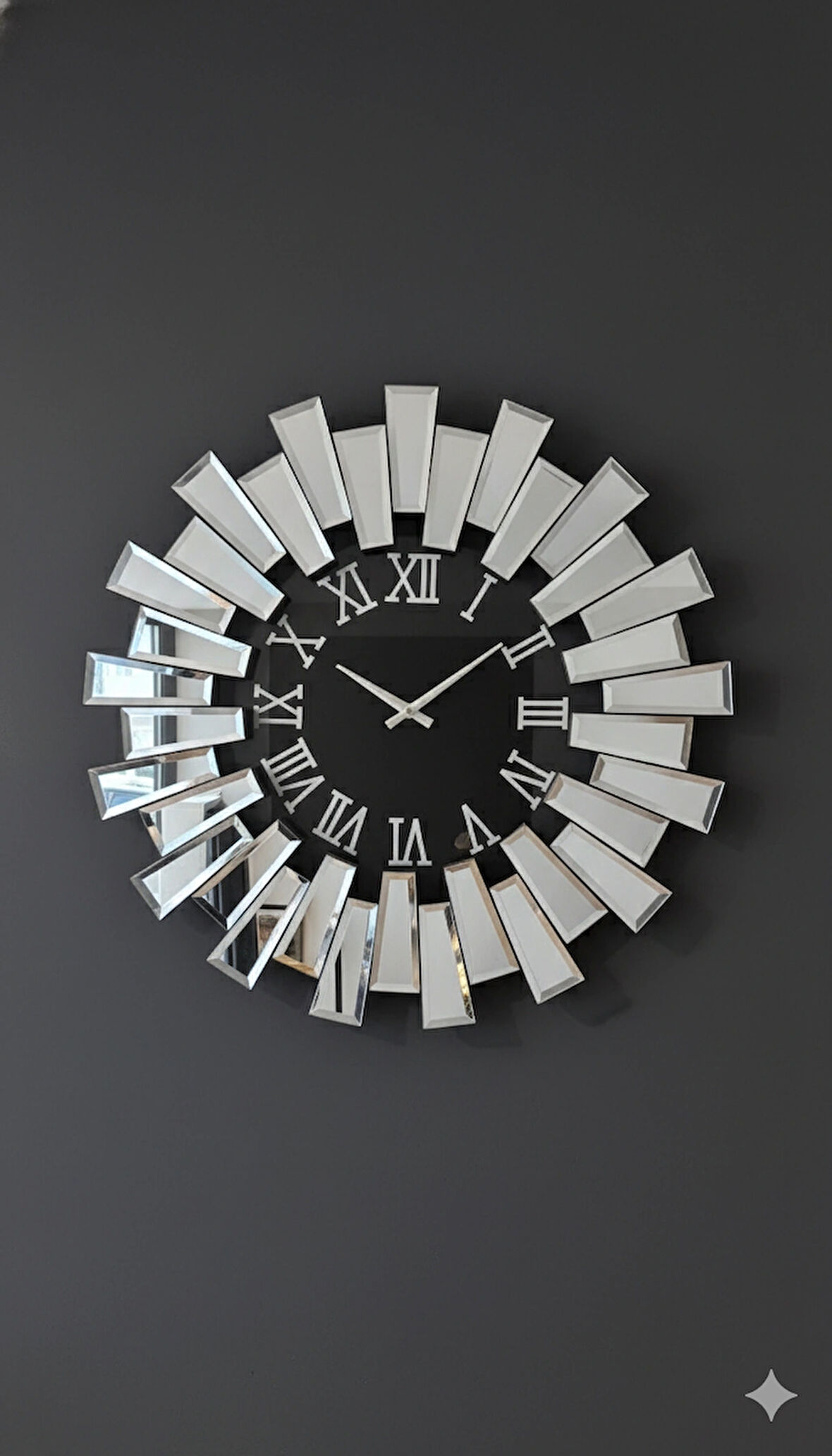 Füme Aynalı Duvar Saati