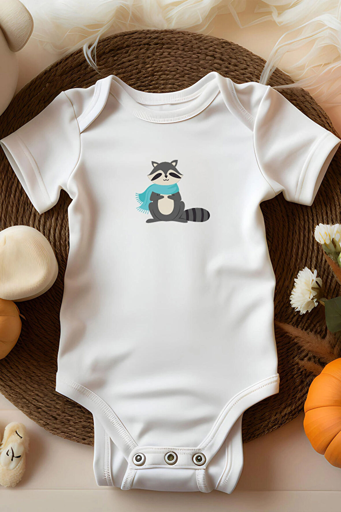 BebekPerisi Rakun Tasarımlı Bebek Body