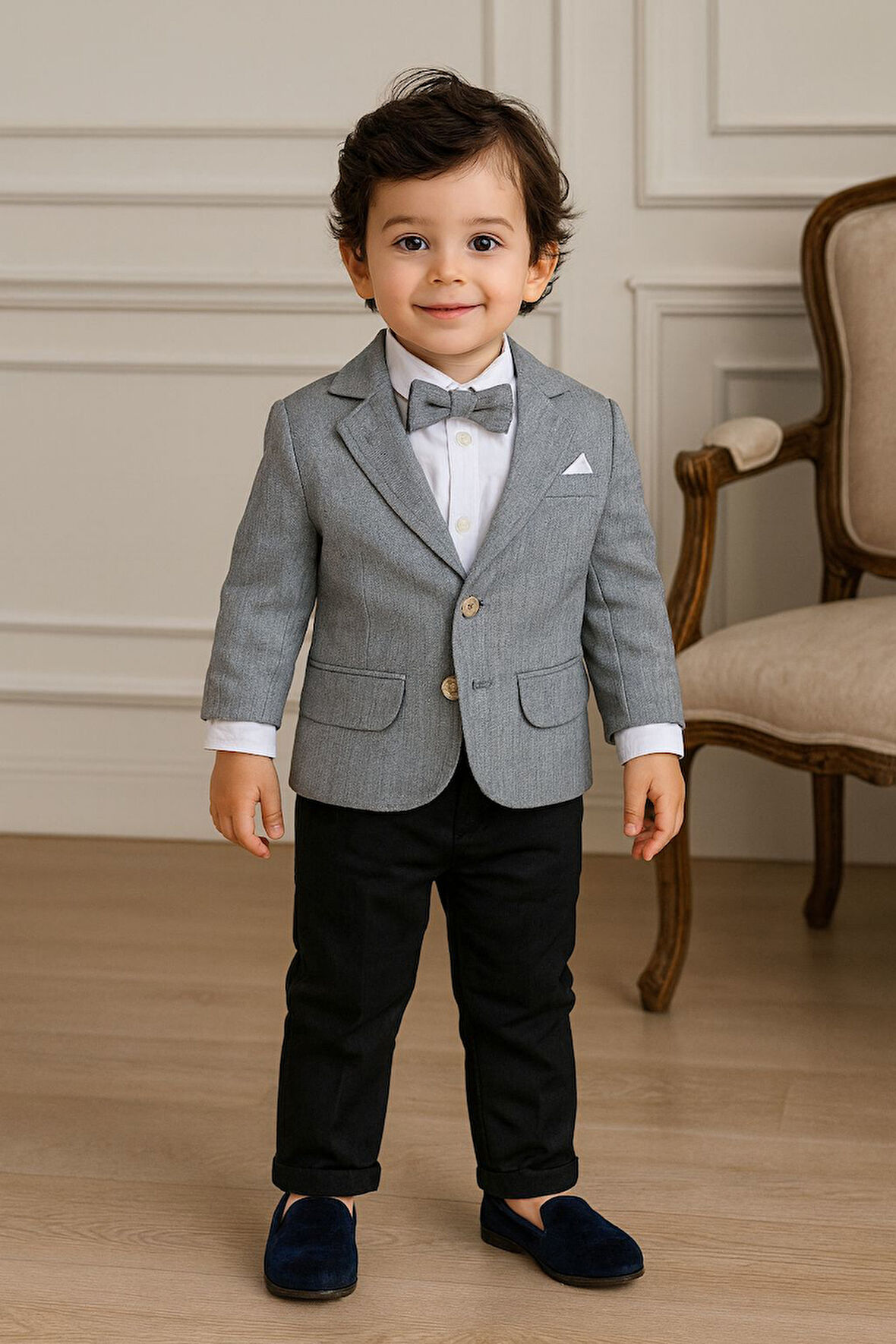 Erkek Çocuk Gabardin Pantolonlu Ceketli Takım