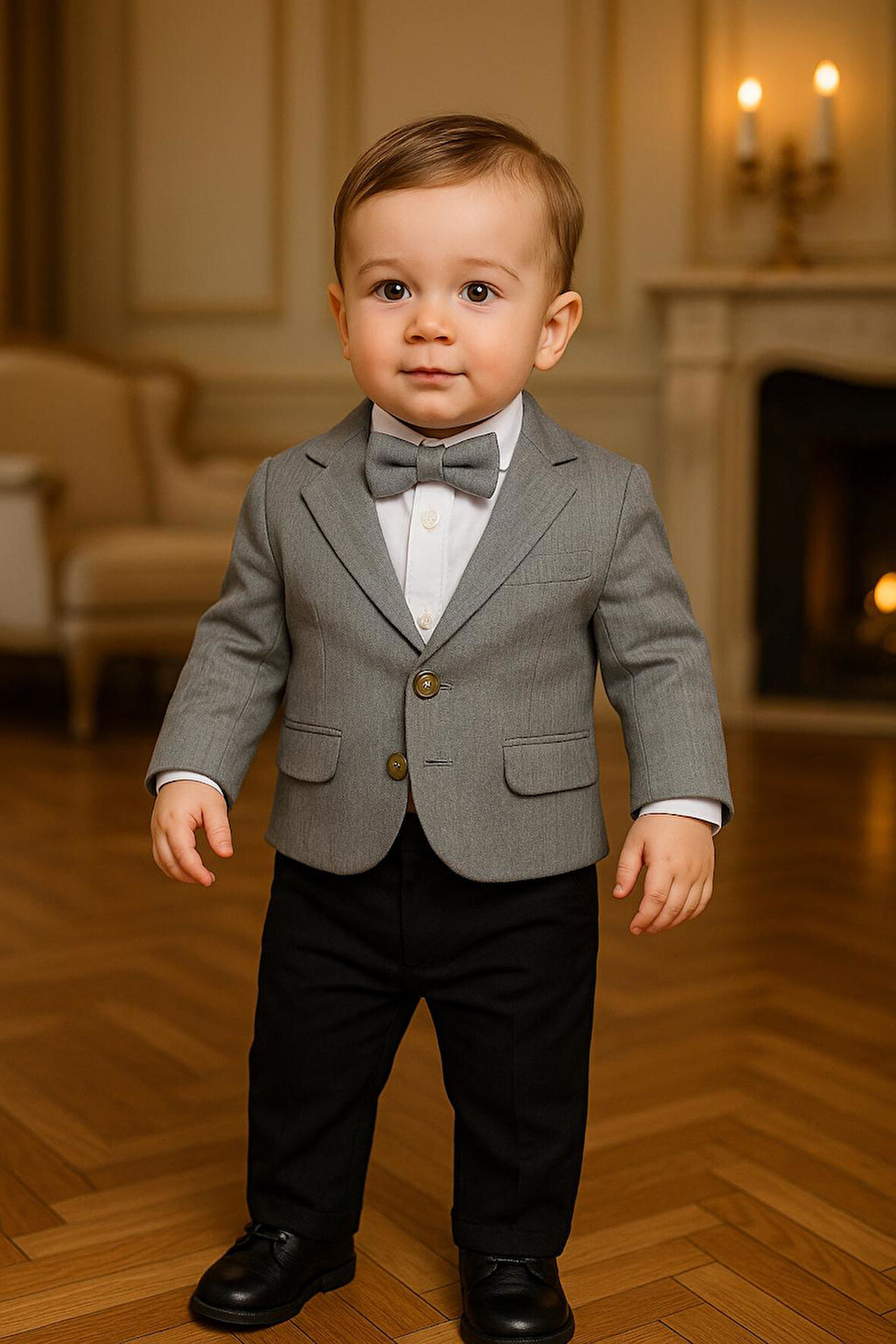 Erkek Bebek Zıbınlı Ceketli 4'lü Takım