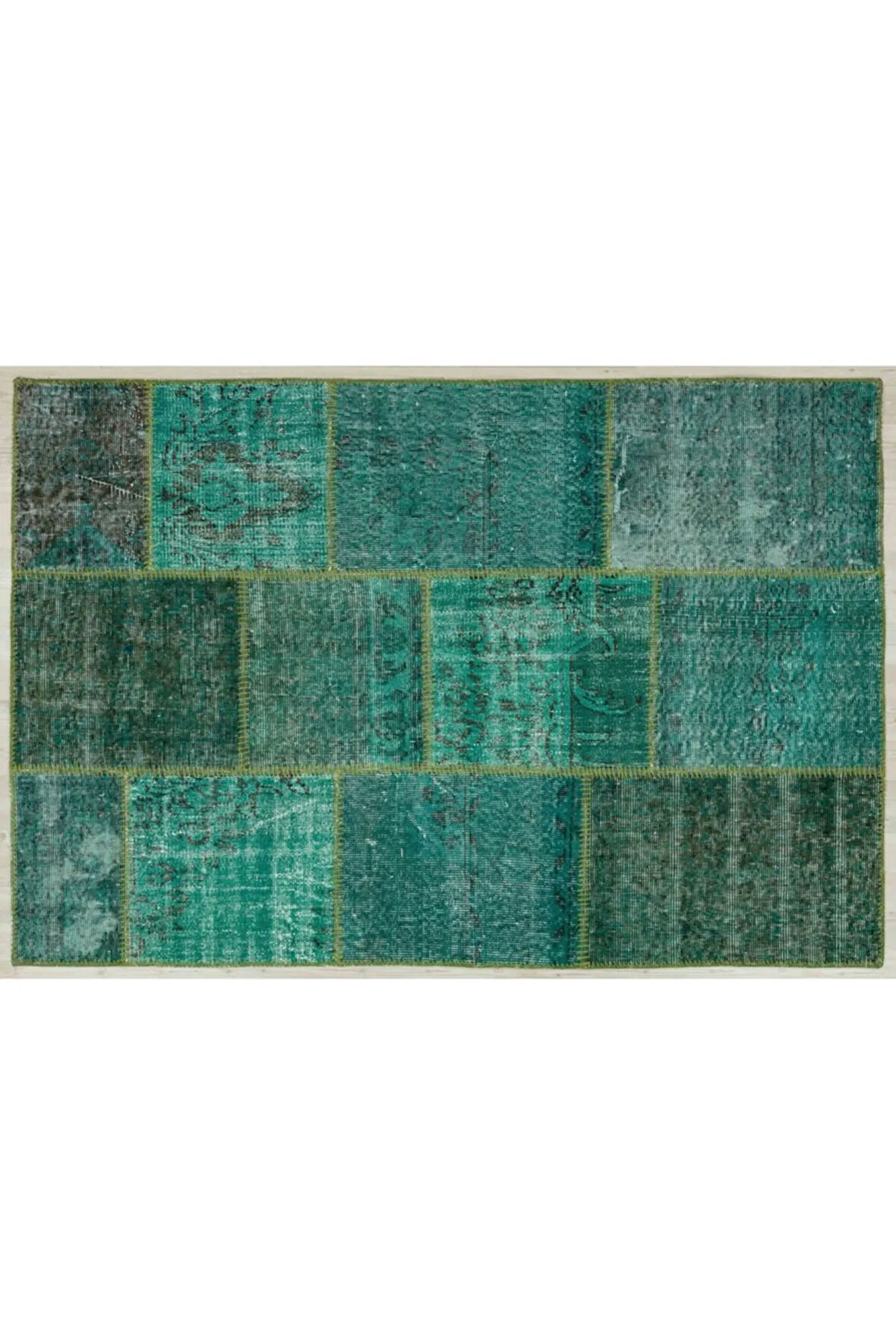 Özel Patchwork Eskitme El Dokuma Halı 80 X 150 Model : 5275