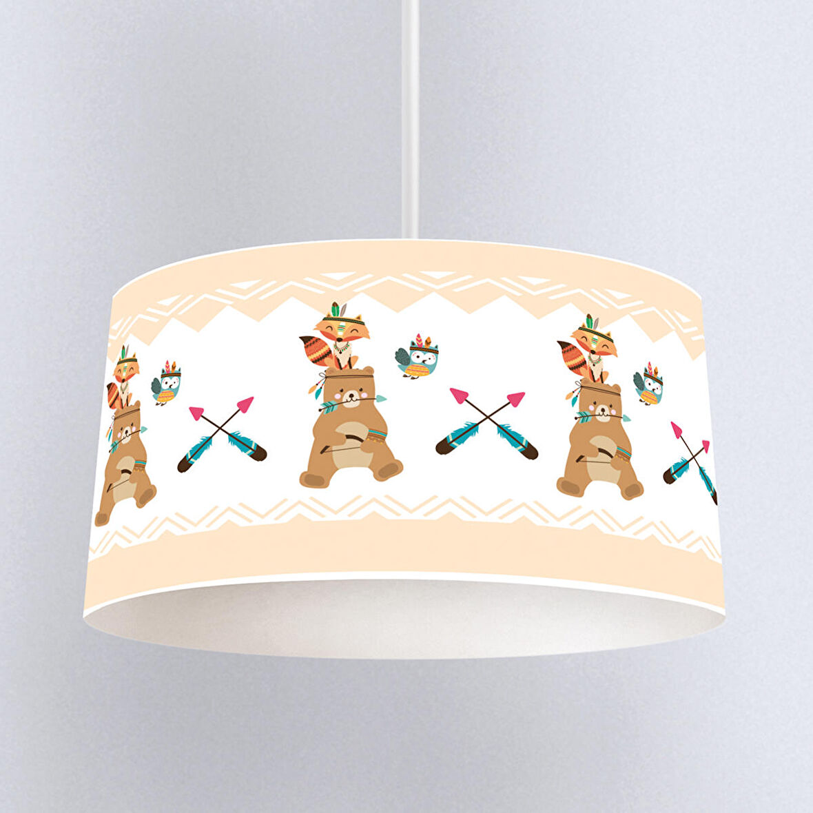 Çocuk Odası Dijital Baskılı Sarkıt Avize Model 053