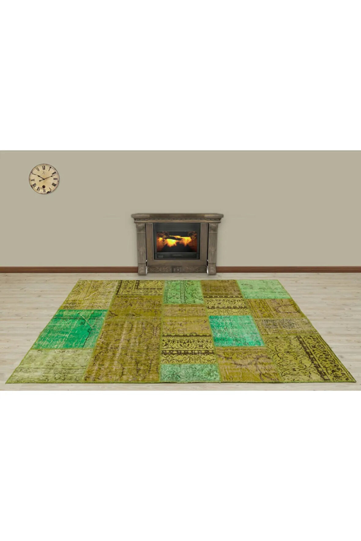 Modern Klasik Patchwork Eskitme Halı 160 X 230 Model 5528