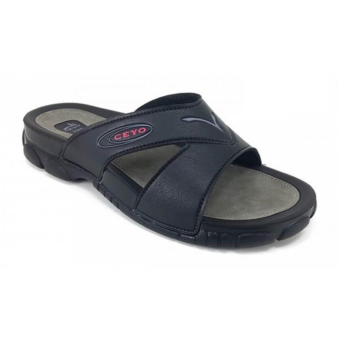 3200-1 Ceyo Erkek Terlik-Siyah