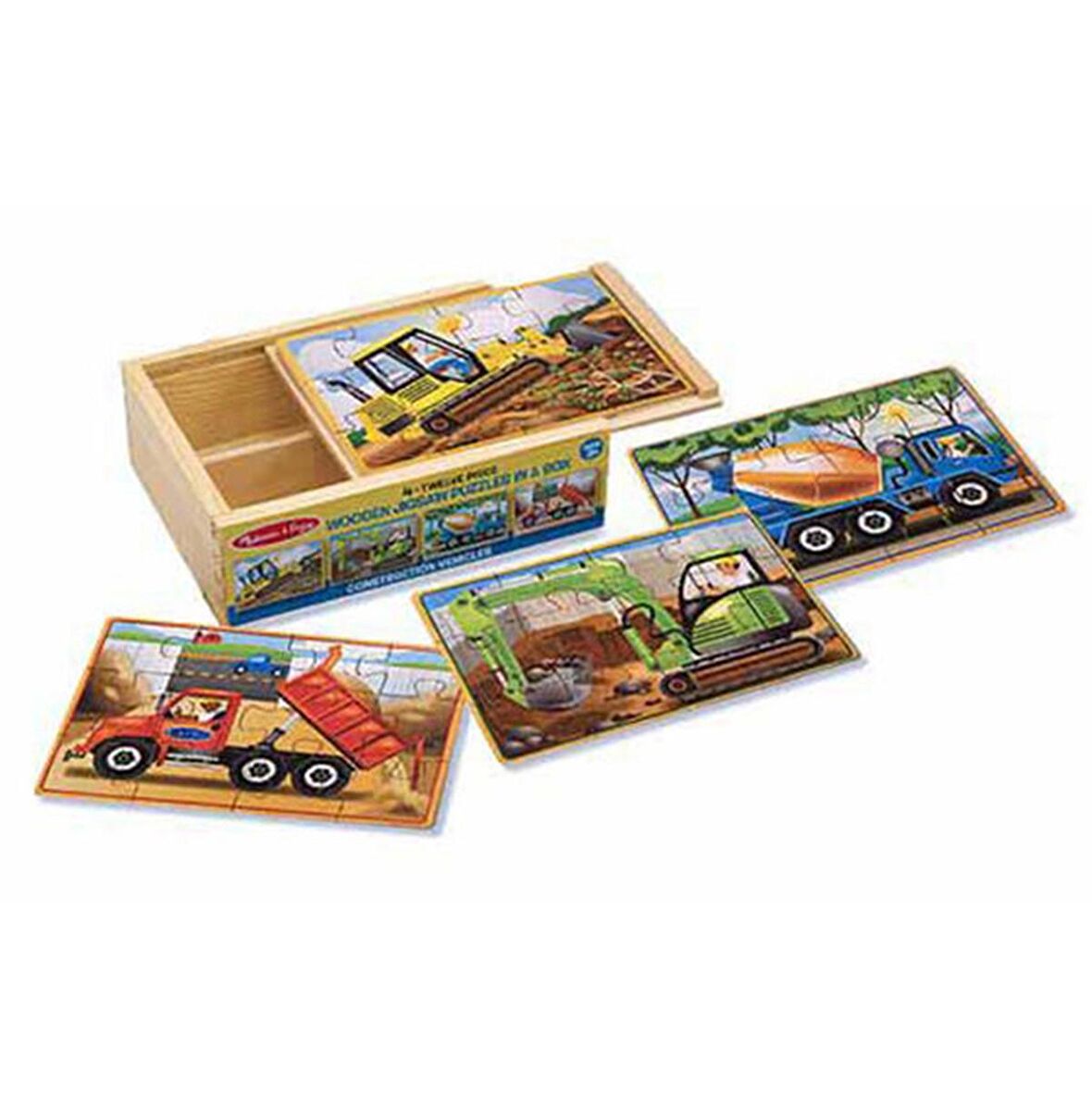 İnşaat Araçları 3+ Yaş Büyük Boy Puzzle 4x12 Parça