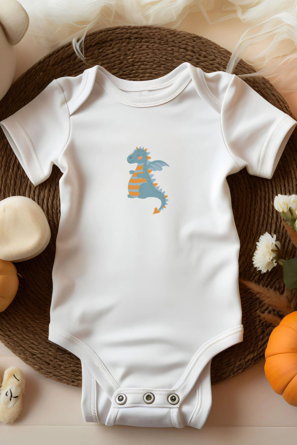 Bebek Perisi Ejderha Tasarımlı Bebek Body