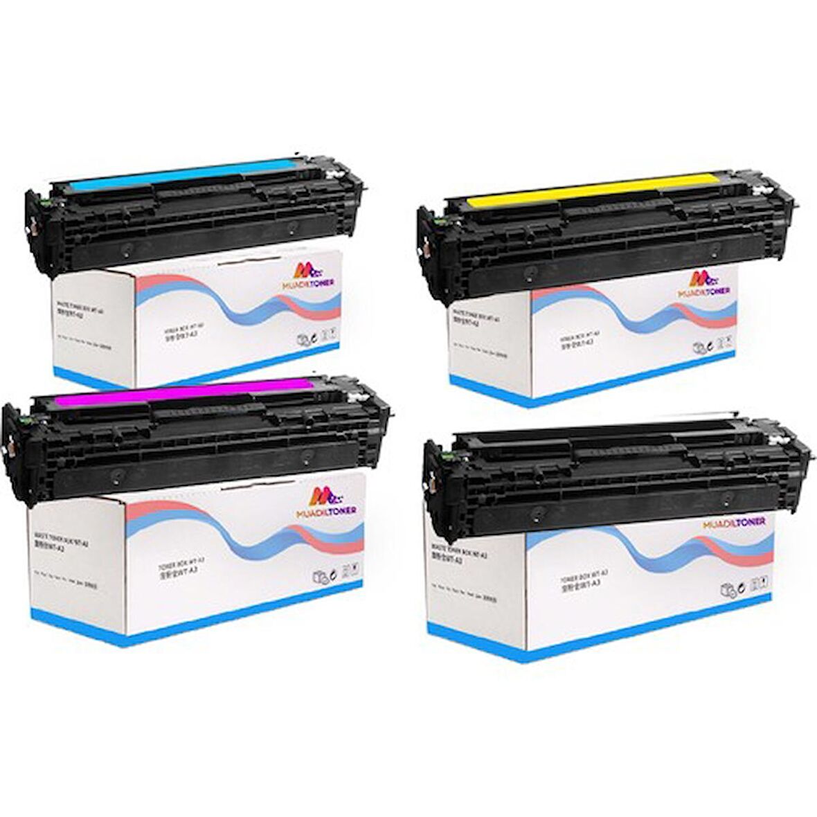 Colorful Toner M252DW Yazıcı Uyumlu Muadil Toner, Hp 201A-CF400A 4 Renk