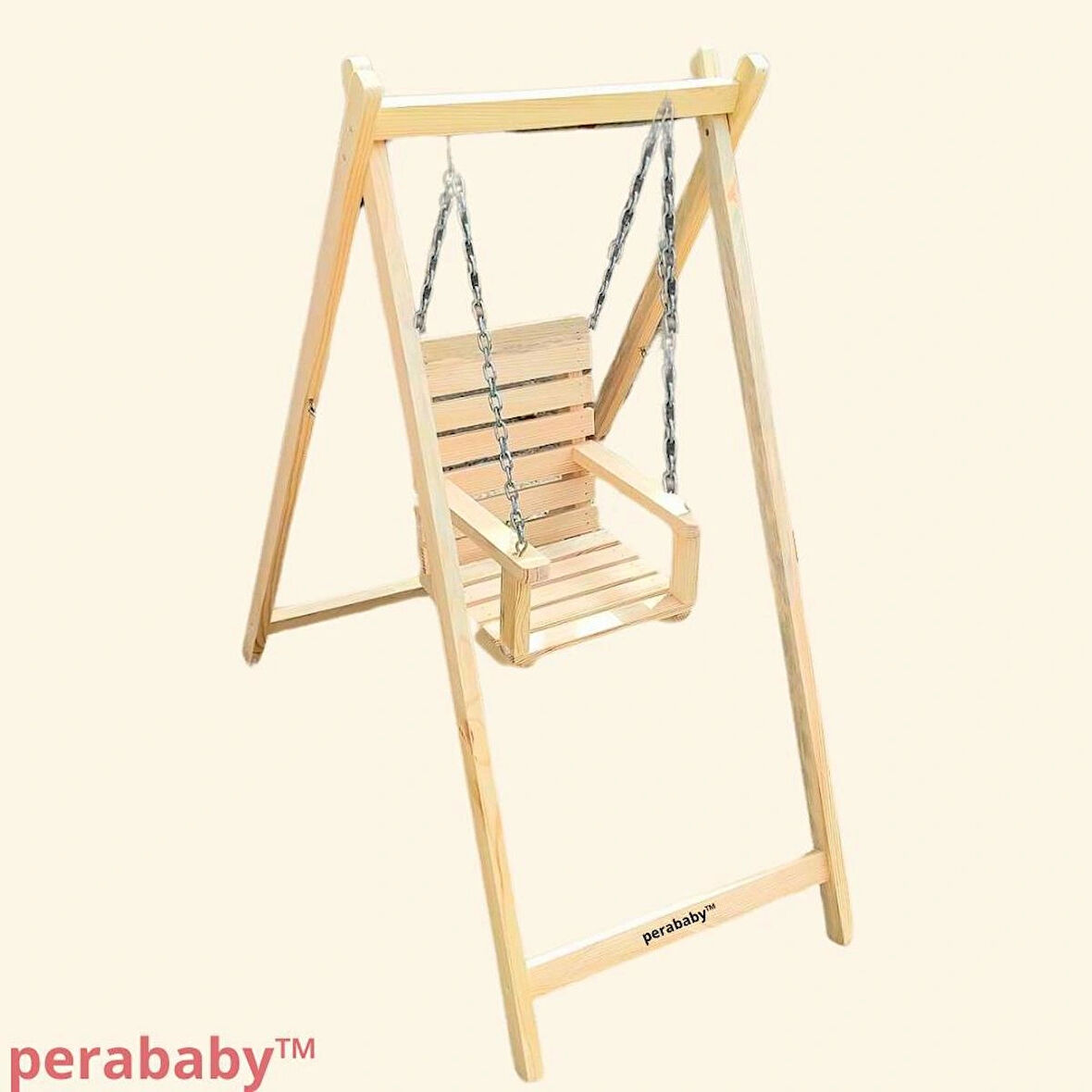 Perababy™️ Ahşap Salıncak Çocuk ve Bebeklere Özel %100 Masif