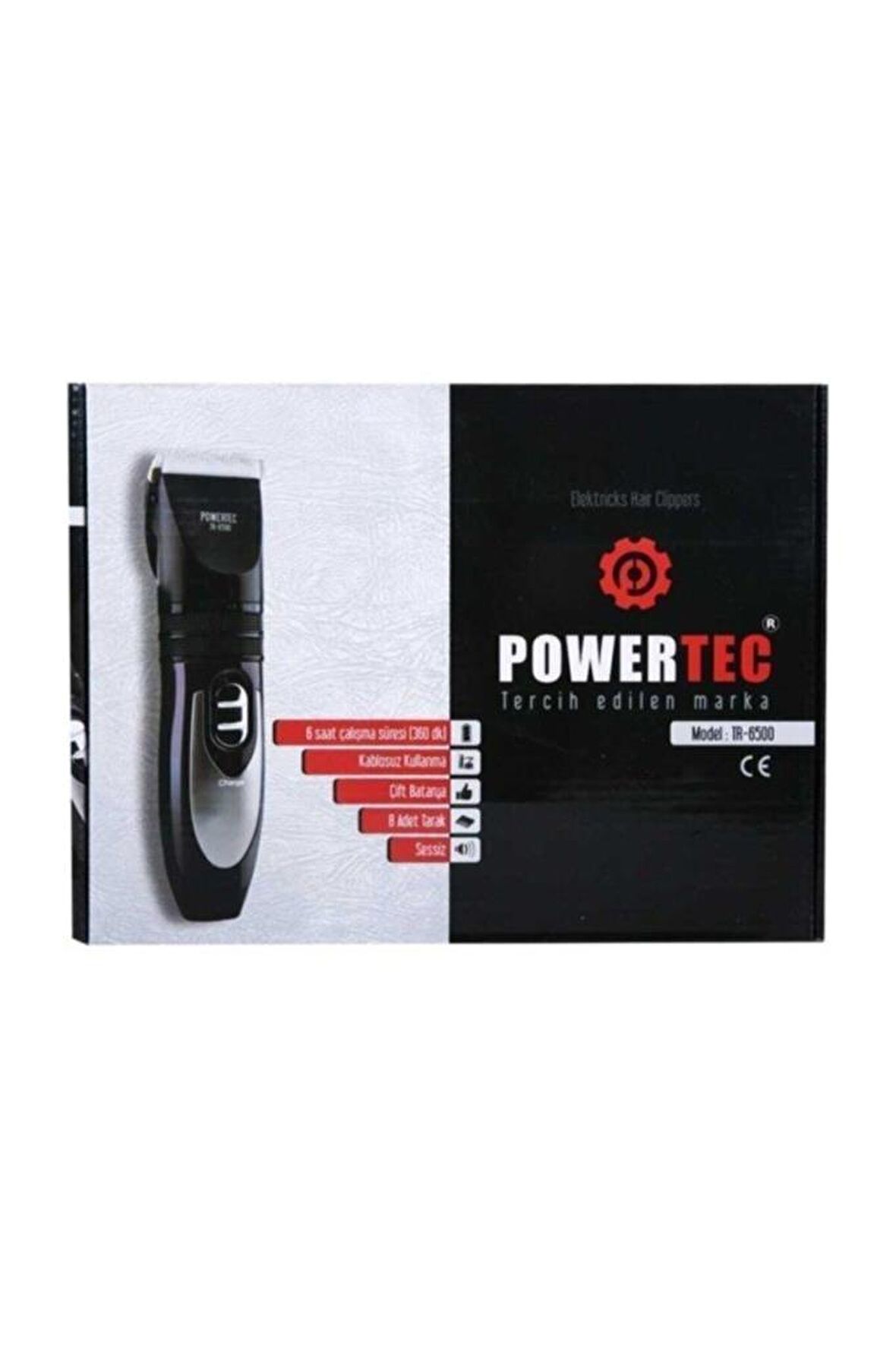 Powertec Tr-6500 8 Başlıklı Kablosuz-Şarjlı Kuru Saç-Sakal Çok Amaçlı Tıraş Makinesi 