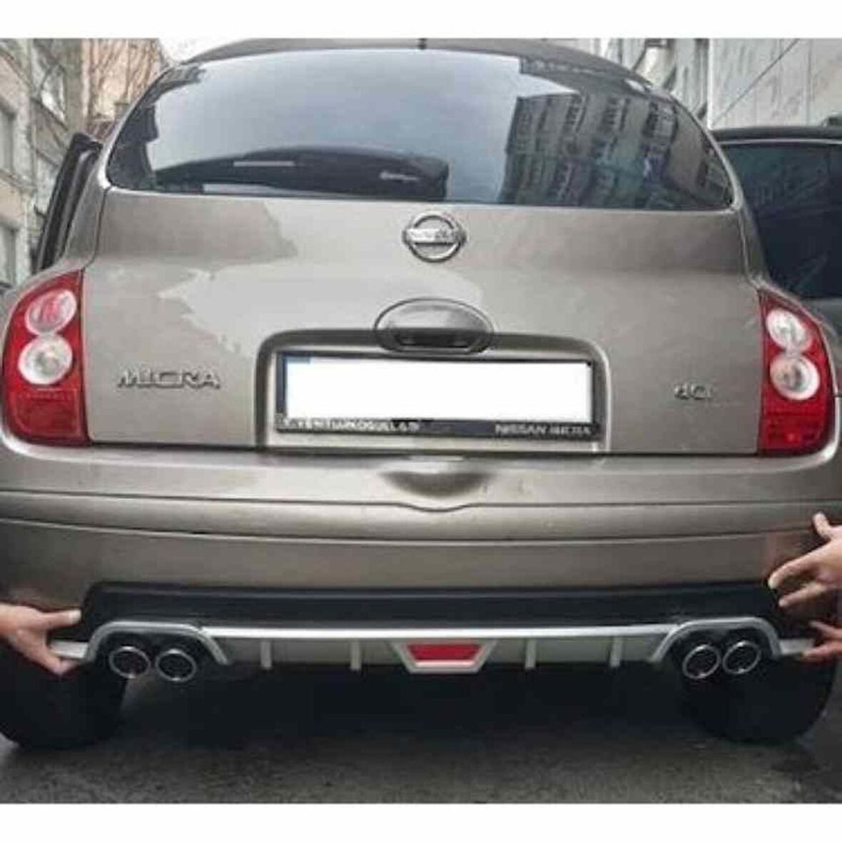 Nissan Micra uyumlu arka tampon altı difüzör Siyah tüm modeller