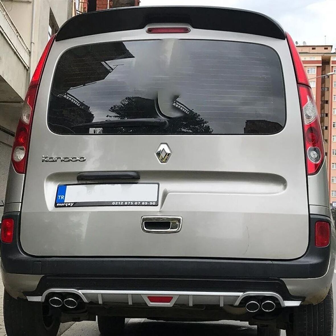 Renault Kangoo uyumlu arka tampon altı difüzör Gri 2007-2014 arası