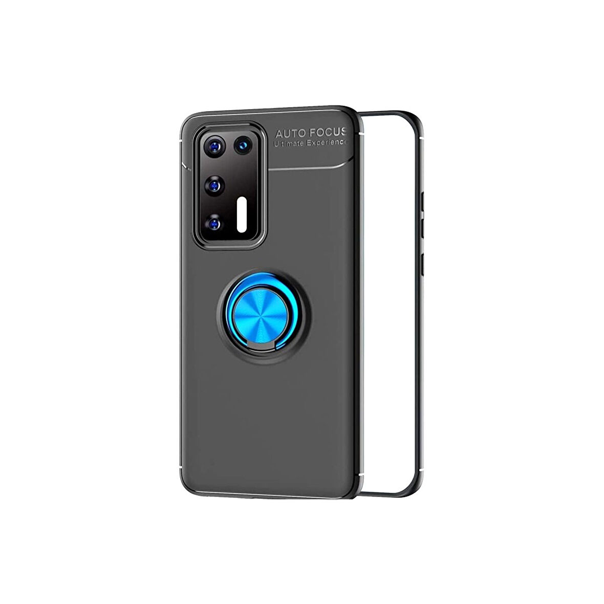 Teleplus Huawei P40 Kılıf Ravel Silikon Yüzüklü Mıknatıslı Mavi