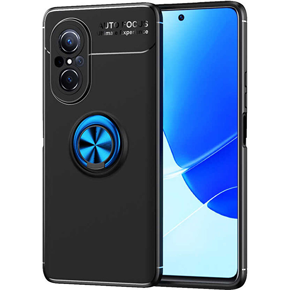 Teleplus Huawei Nova 9 Se Kılıf Ravel Silikon Yüzüklü Mıknatıslı Kamera Korumalı Mavi