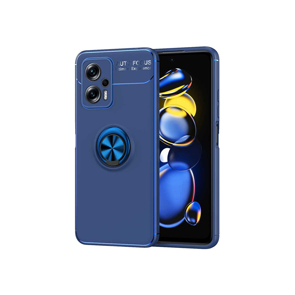 Teleplus Xiaomi Redmi Note 12 Pro 5g Kılıf Ravel Silikon Yüzüklü Mıknatıslı Kamera Korumalı Lacivert