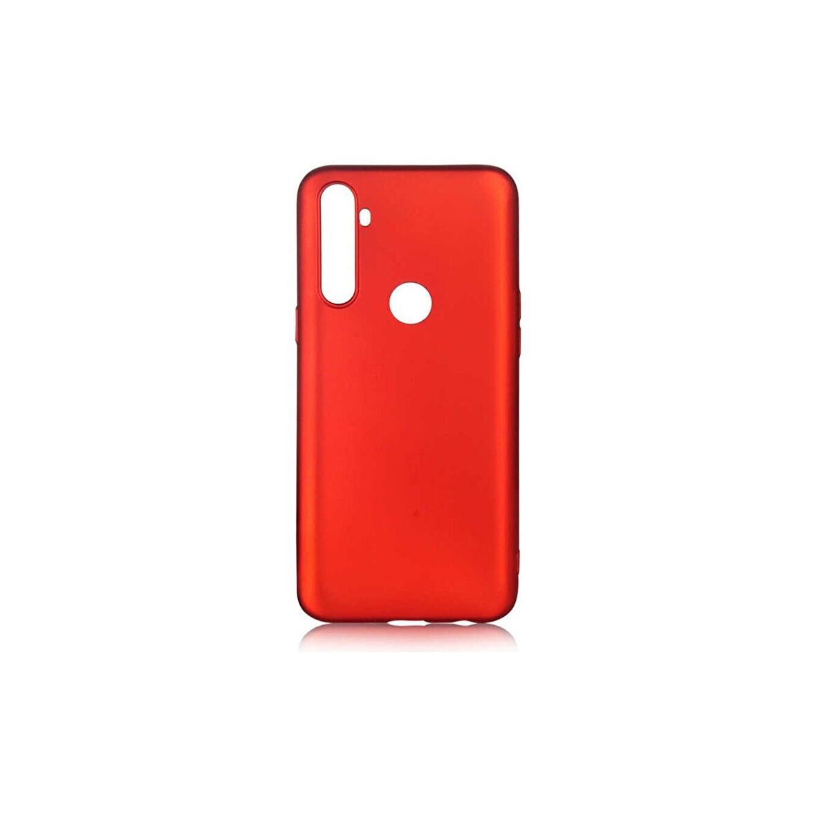 Teleplus Realme C3 Kılıf Premier Silikon Esnek Koruma Kırmızı