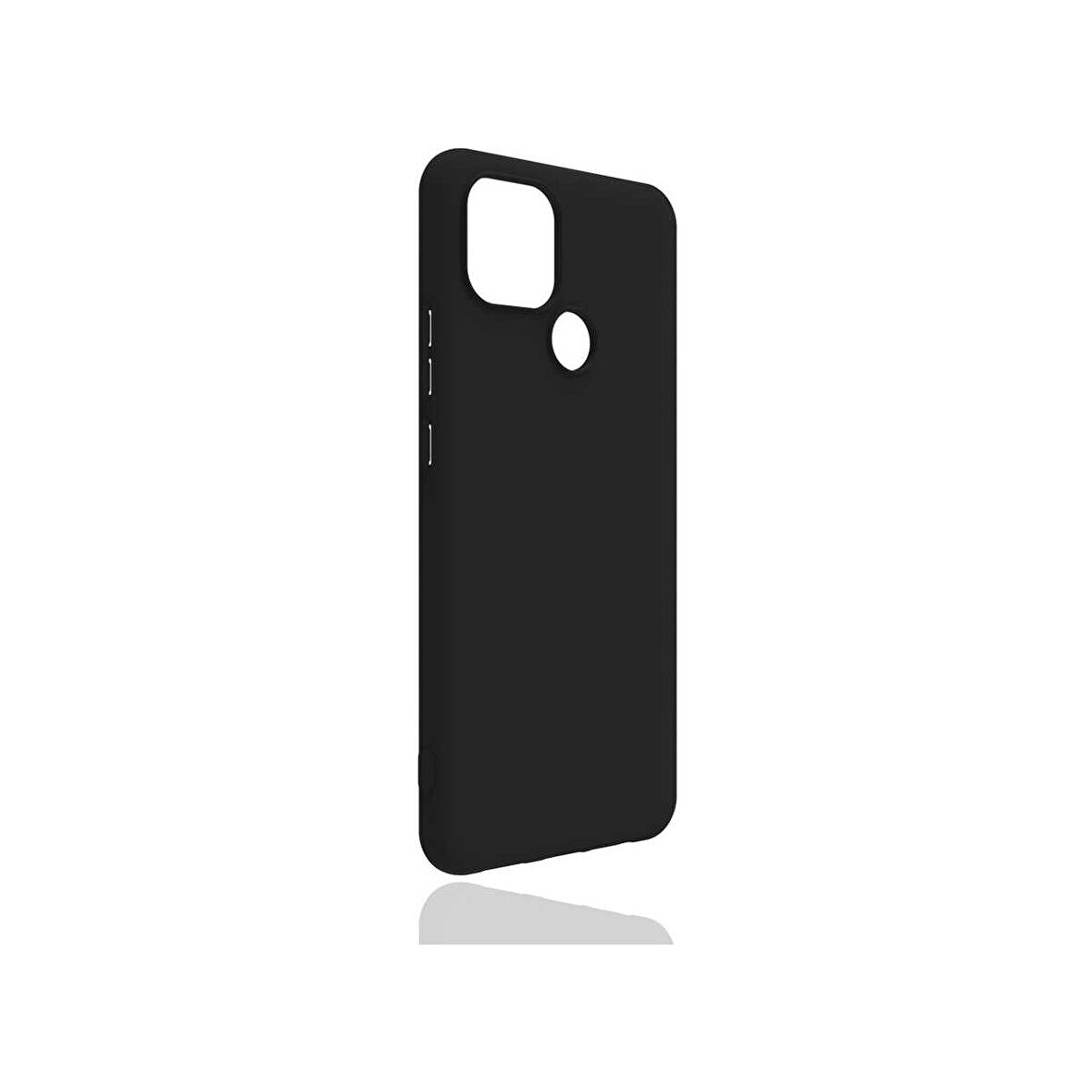 Teleplus Realme C25 Kılıf Renkli Korumalı Premier Mat Silikon Siyah