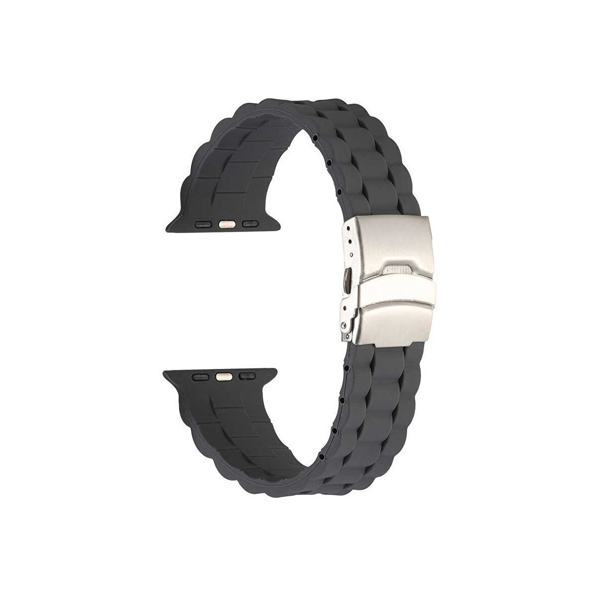 Teleplus Watch 4 5 40MM Kordon Mat Silikon Ayarlanabilir KRD72 Gri