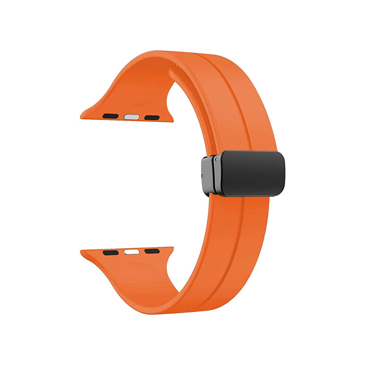 Teleplus Watch Se 2 2022 44MM Kordon Ayalanabilir Mıknatıslı Mat Silikon KRD84 Turuncu