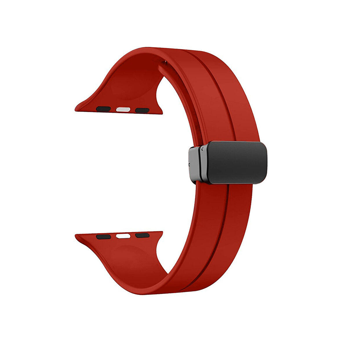 Teleplus Watch Series 8 41MM Kordon Ayalanabilir Mıknatıslı Mat Silikon KRD84 Kırmızı