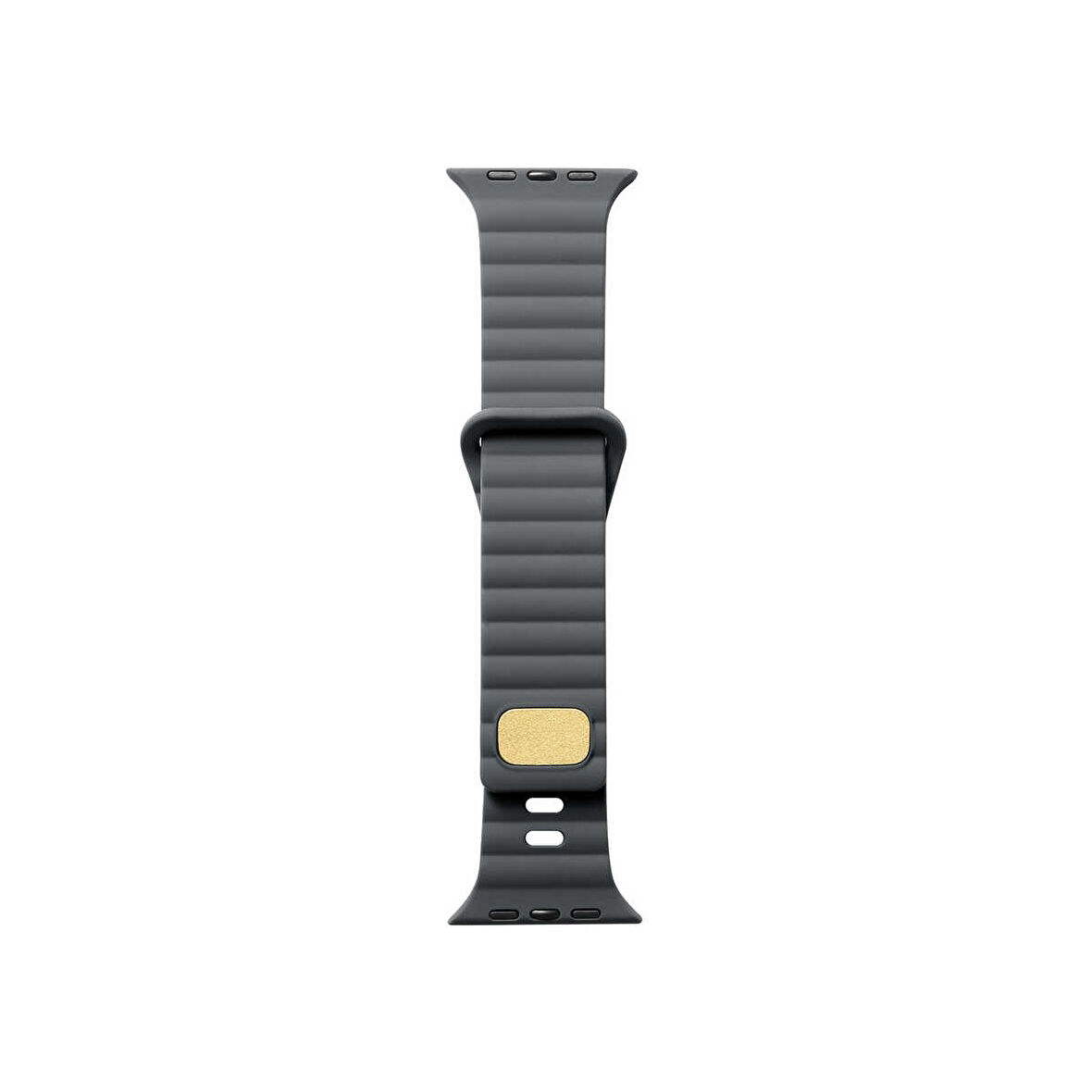 Teleplus Watch 6 40 mm Kordon Silikon Metal Tokalı Ayarlanabilir KRD73 Gri