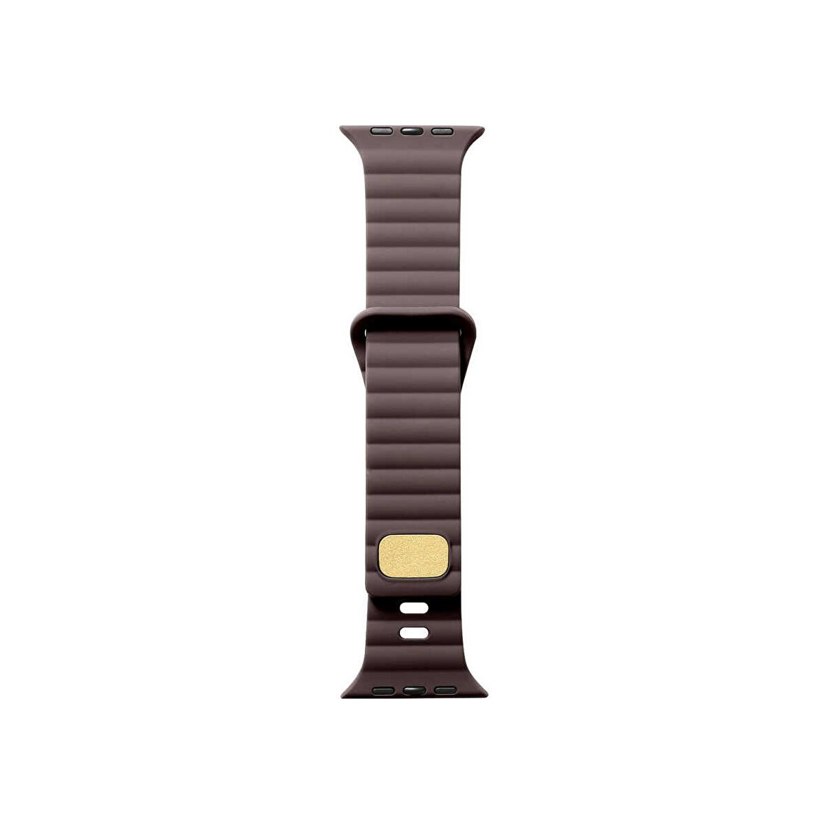 Teleplus Watch Series 8 41MM Kordon Silikon Metal Tokalı Ayarlanabilir KRD73 Kahverengi