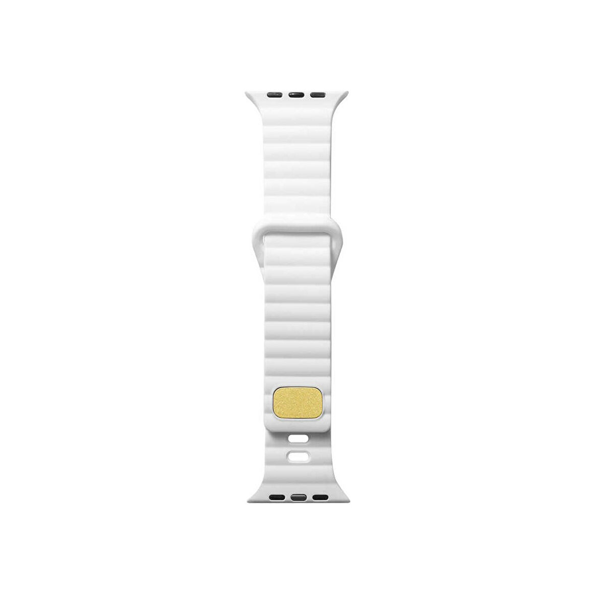 Teleplus Watch Ultra Kordon Silikon Metal Tokalı Ayarlanabilir KRD73 Beyaz