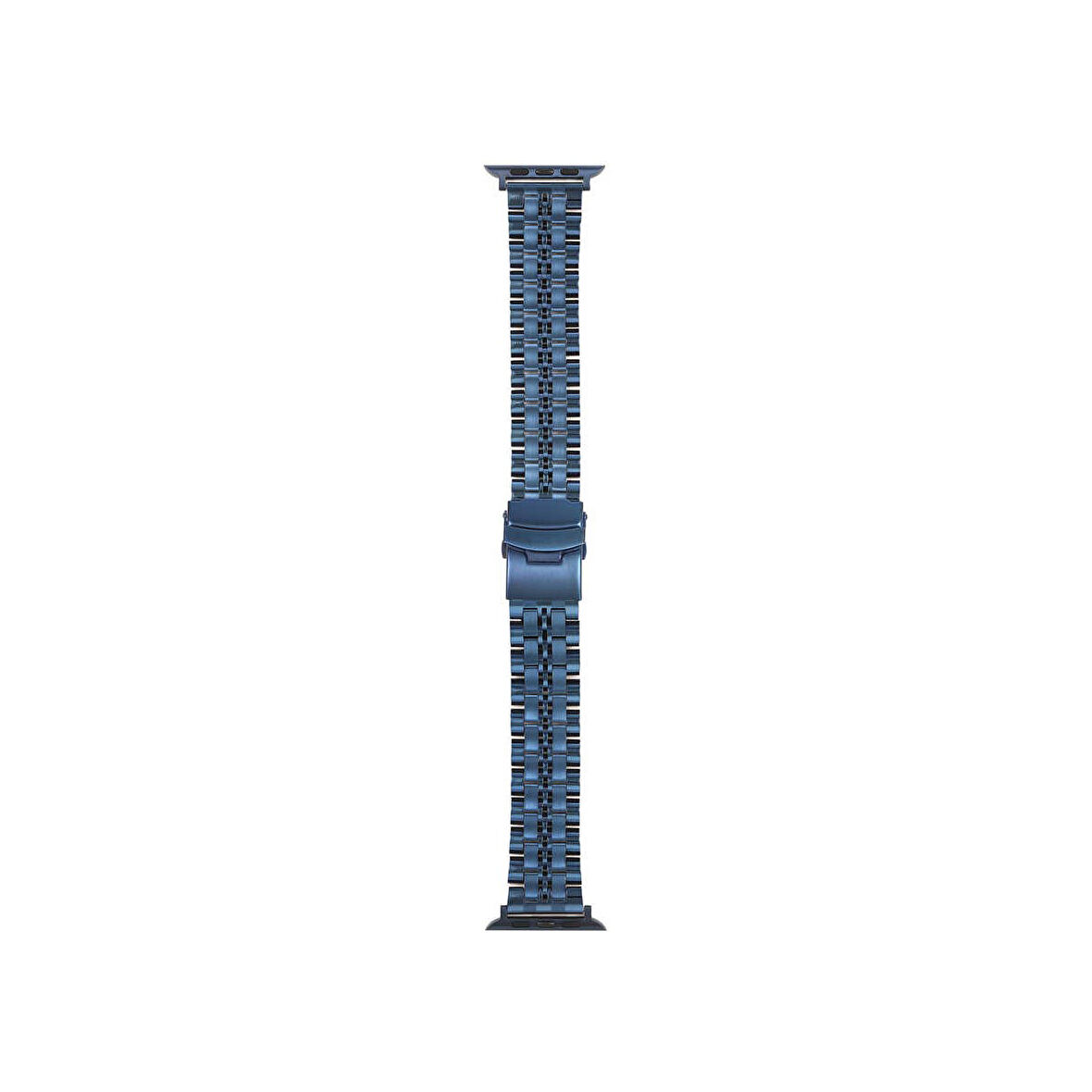 Teleplus Watch 7 45MM Kordon Mat Parlak Şerit Bakla Desenli KRD54 Lacivert
