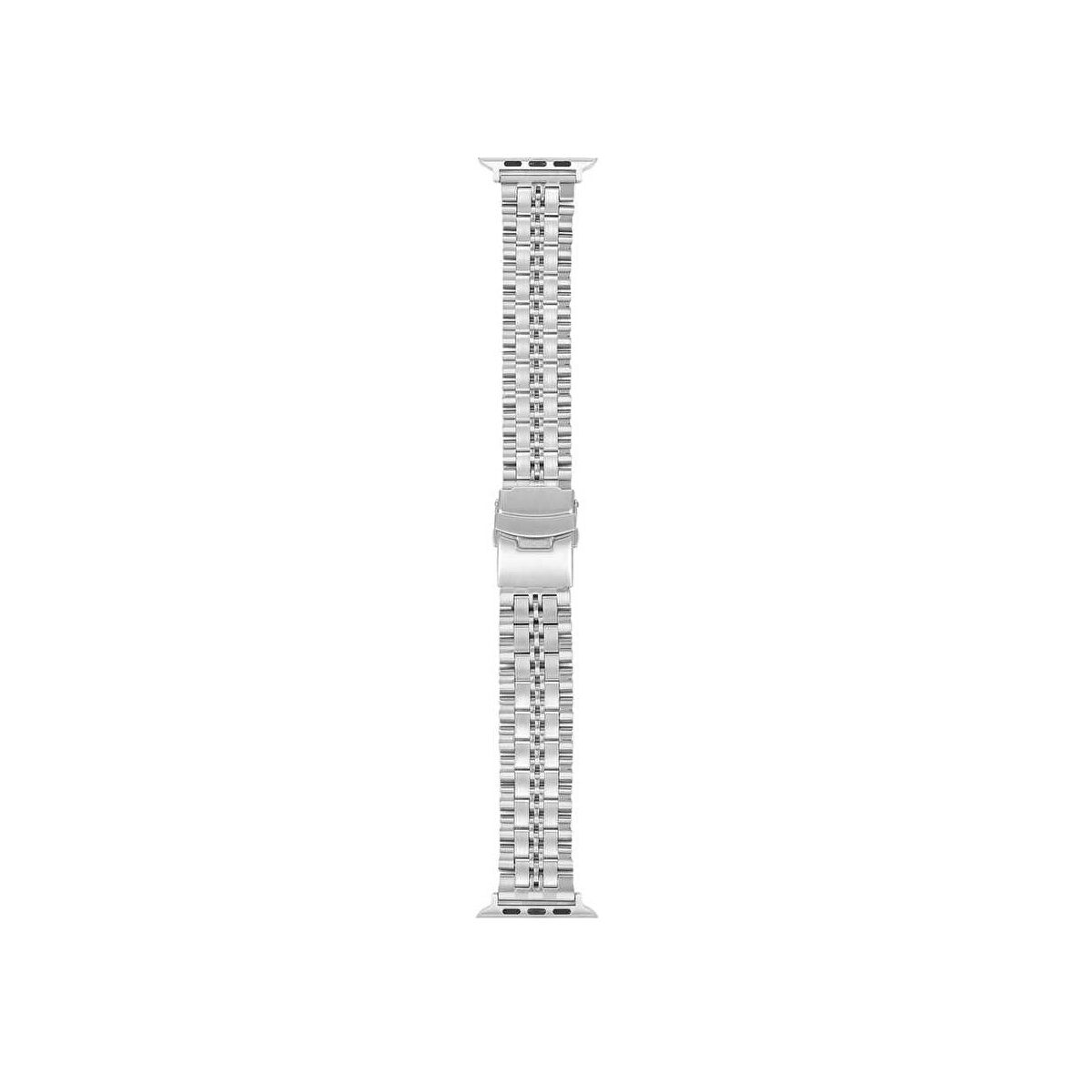 Teleplus Watch Se 40 mm Kordon Mat Parlak Şerit Bakla Desenli KRD54 Gümüş