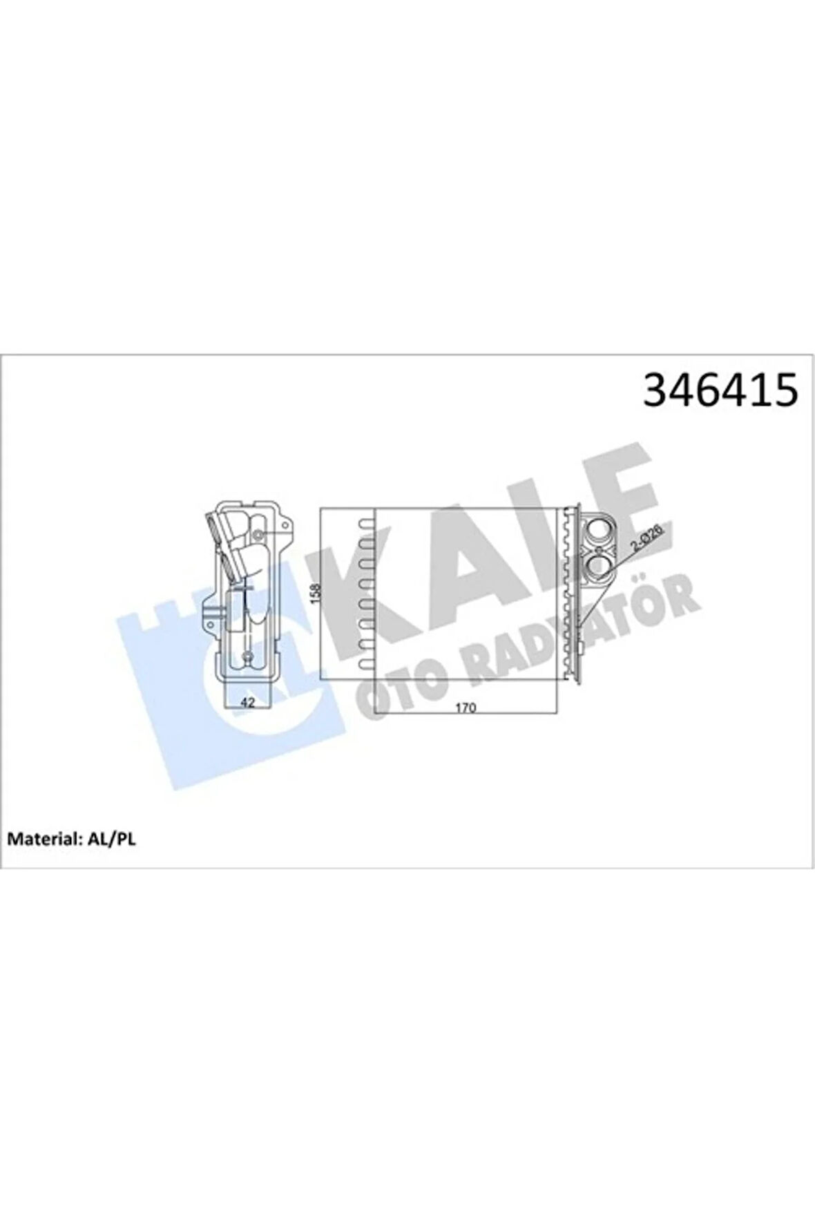 Kalorifer Radyatörü Logan 05 Duster 10 Sandero 10 170X158 6001547484