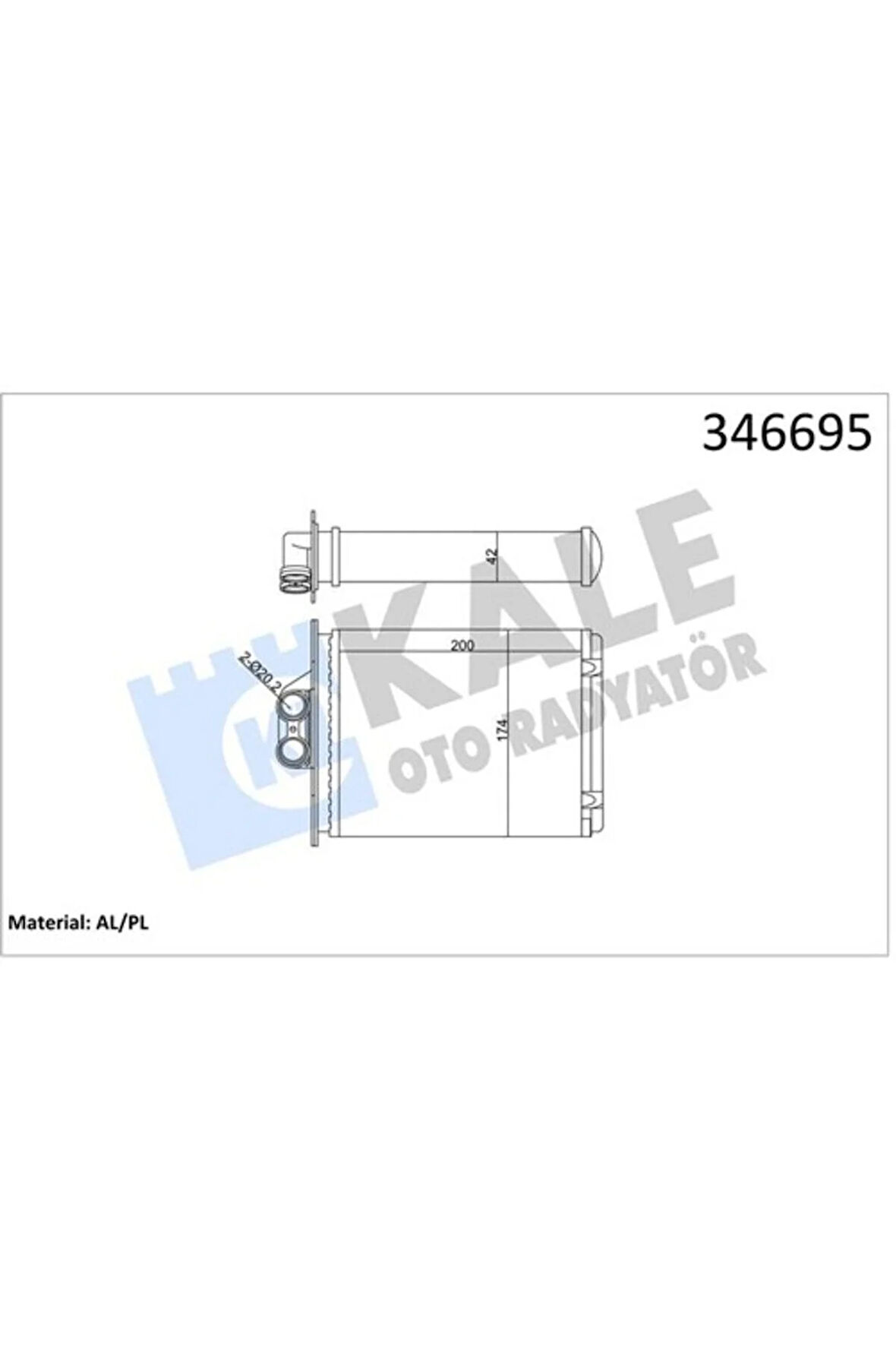Kalorifer Radyatörü Vectra B 96-02 250x182 1618049-1618110-90512200 Uyumlu