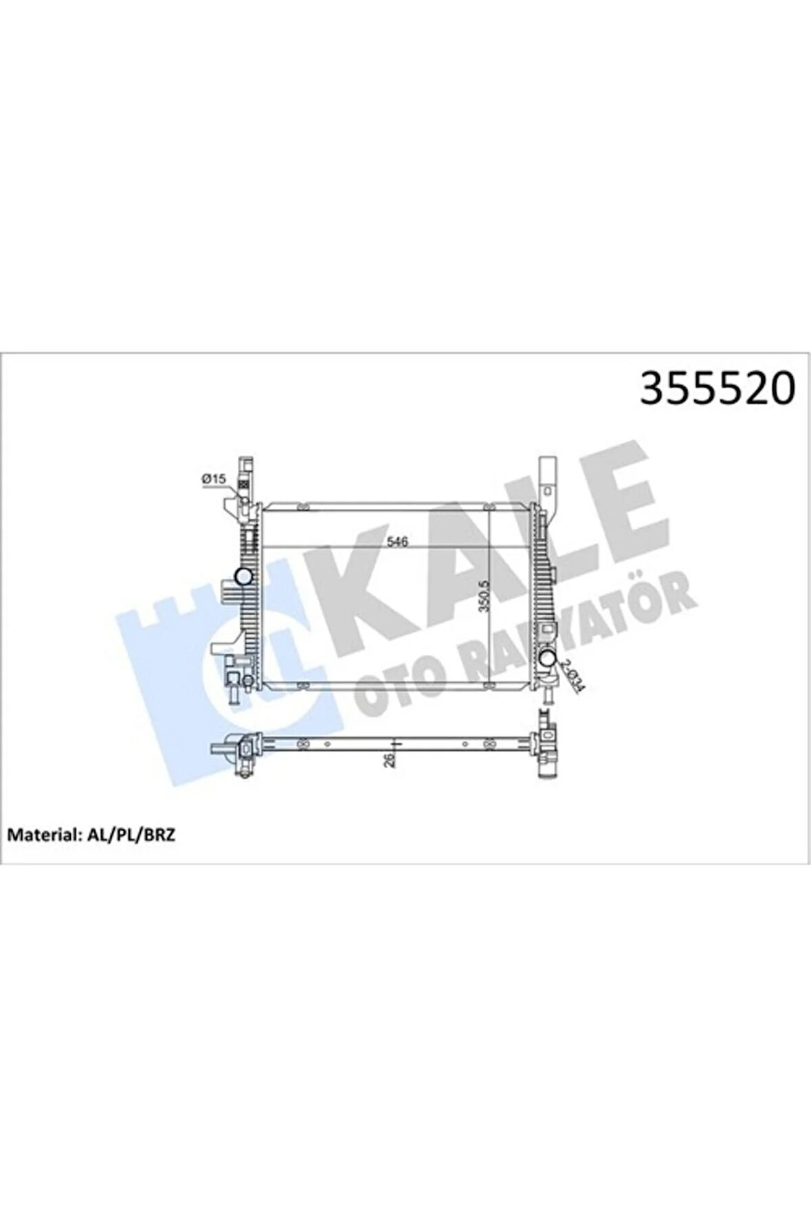 Motor Su Radyatör Ford Grand C-Max Focus Iıı 11 Transıt Connect 14 1.5 Tdcı F1F18005HB-1889730