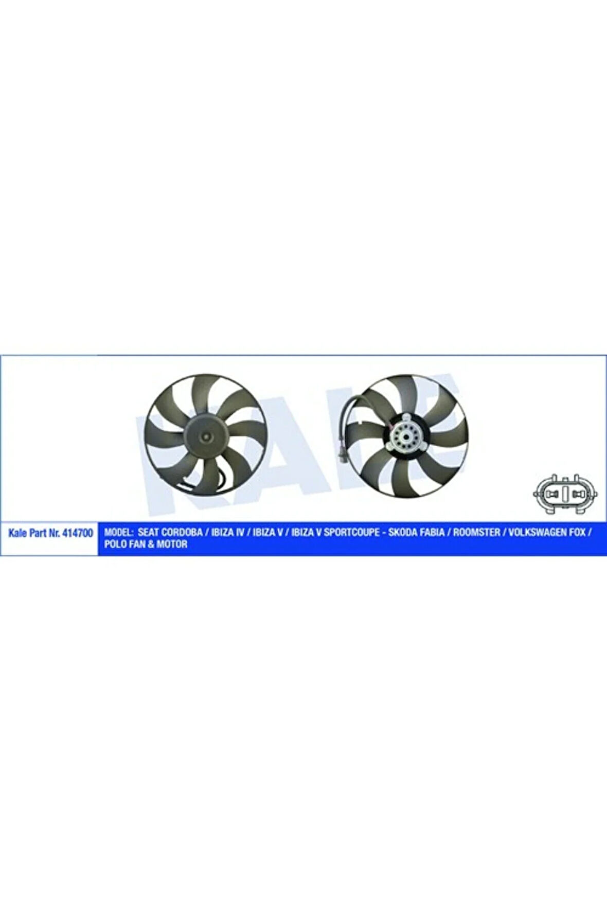 414700-FAN Motoru Davlumbazlı Polo 05-09 -Cordoba-Ibıza 02-09 -Fabıa 03-08 1.4tdı 250-6