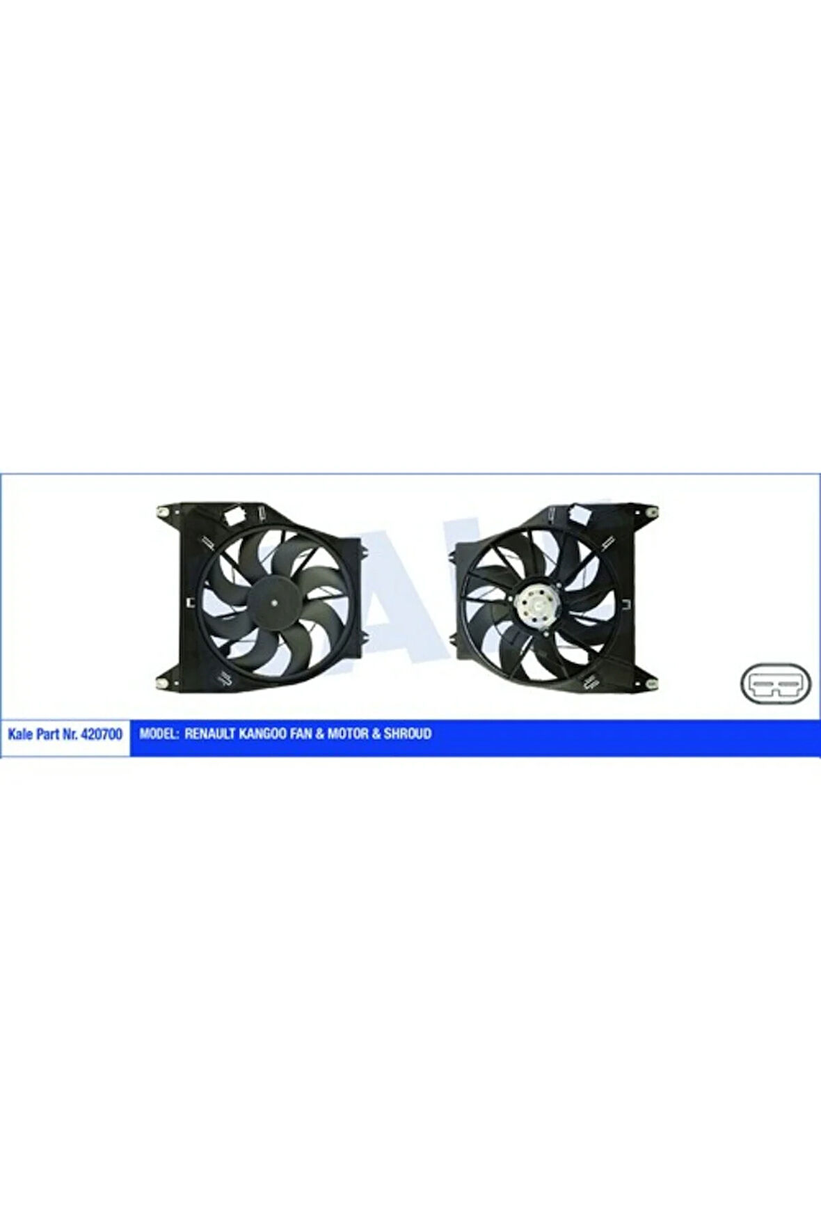 420700-FAN Motoru Davlumbazlı Renault Kng 200W-385MM
