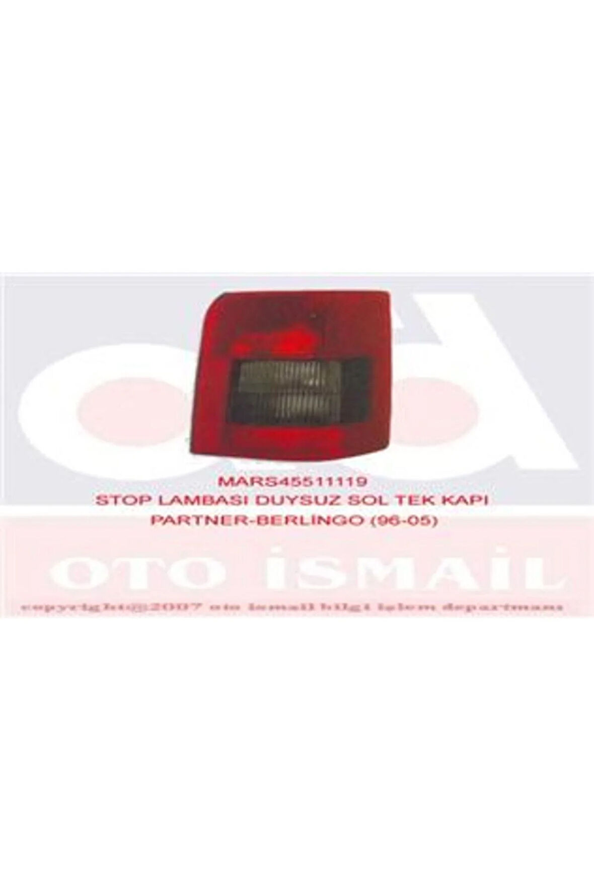 Stop Lambası Duysuz Sol Tek Kapı Partner-berlıngo 96-05mar-511119 6350.j1