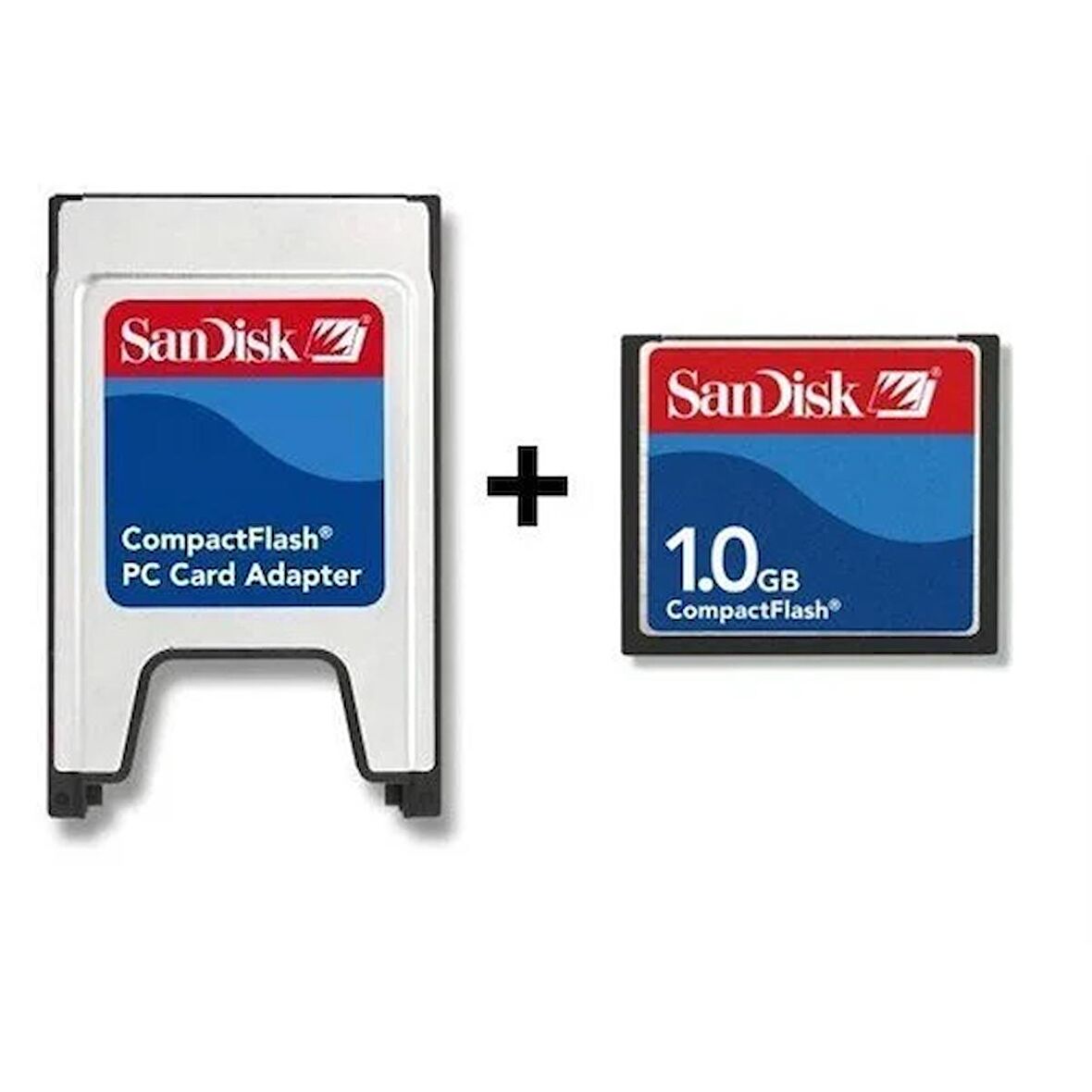 Sandisk 1 Gb Compact Flash Hafıza Kartı + Pcmcıa Kart Okuyucu